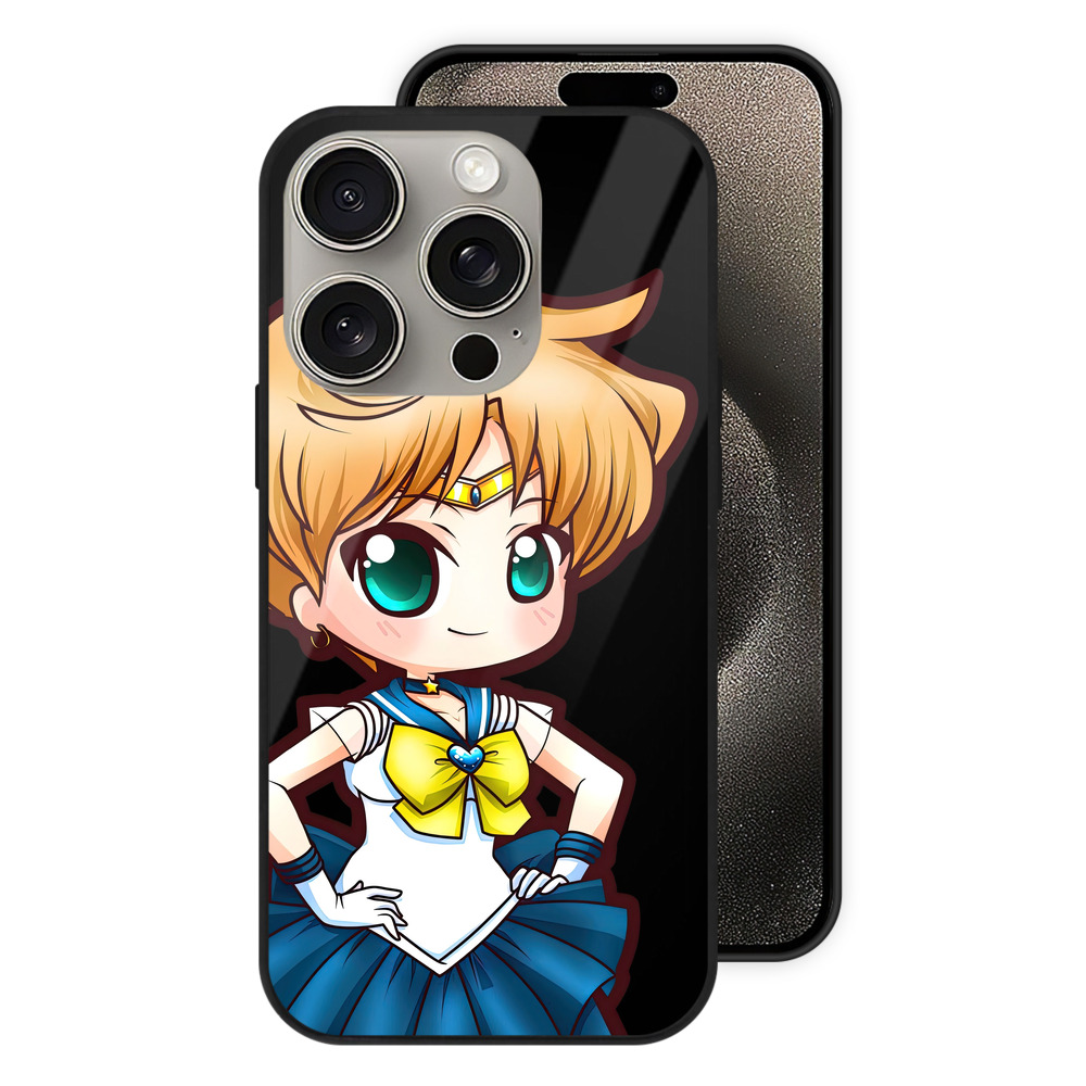 （画像用） 美少女戦士セーラームーン 天王はるか Sailor Moon Tenoh Haruka 【iPhone15Pro対応】スマホケース 耐衝撃＆黄変防止 背面ガラス