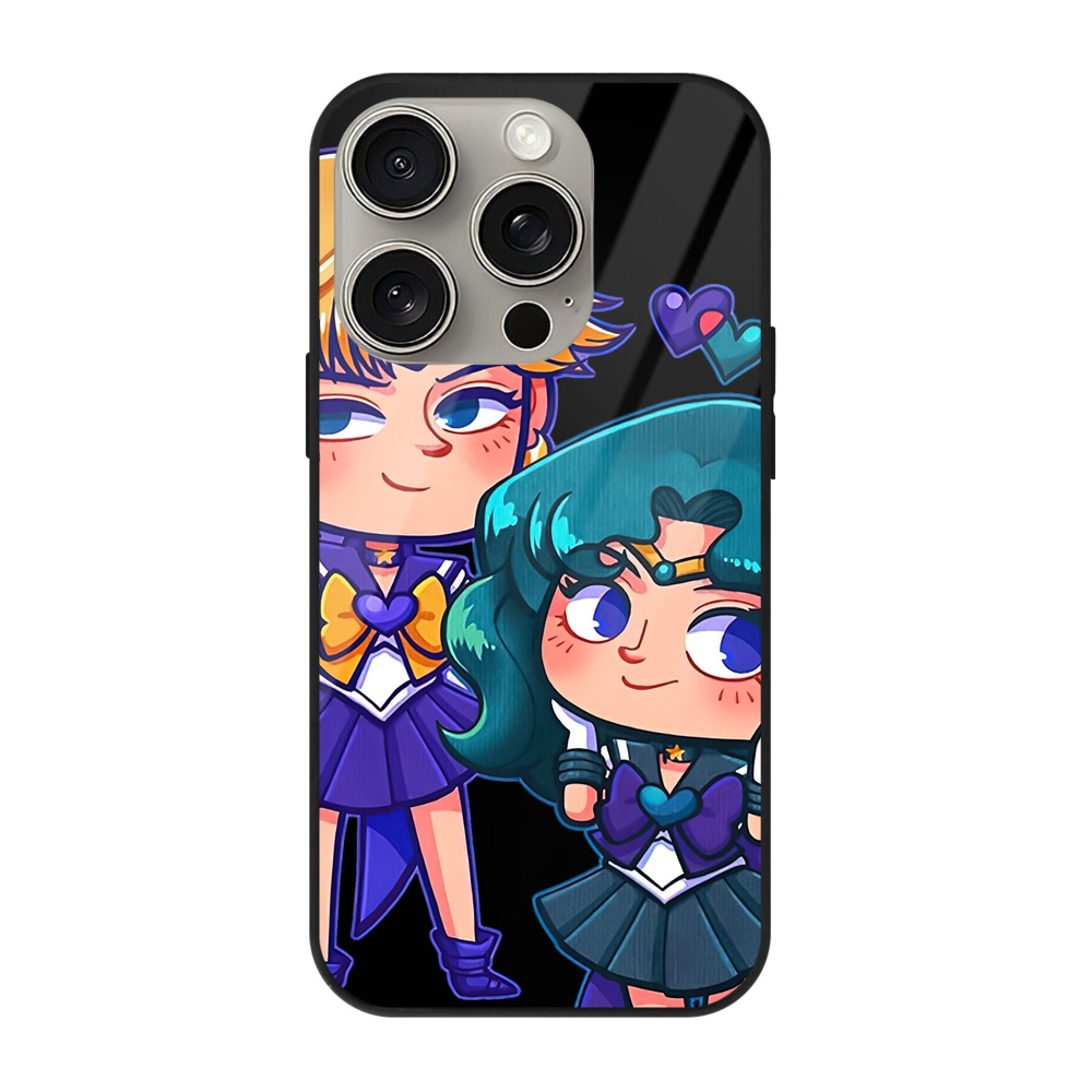 （画像用） 美少女戦士セーラームーン 天王はるか Sailor Moon Tenoh Haruka 【iPhone15Pro対応】スマホケース 耐衝撃＆黄変防止 背面ガラス