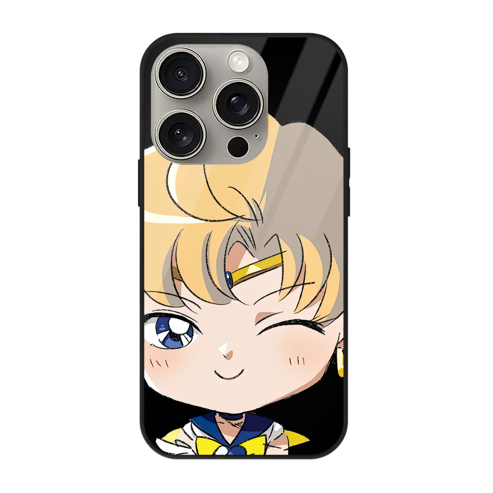 （画像用） 美少女戦士セーラームーン 天王はるか Sailor Moon Tenoh Haruka 【iPhone15Pro対応】スマホケース 耐衝撃＆黄変防止 背面ガラス