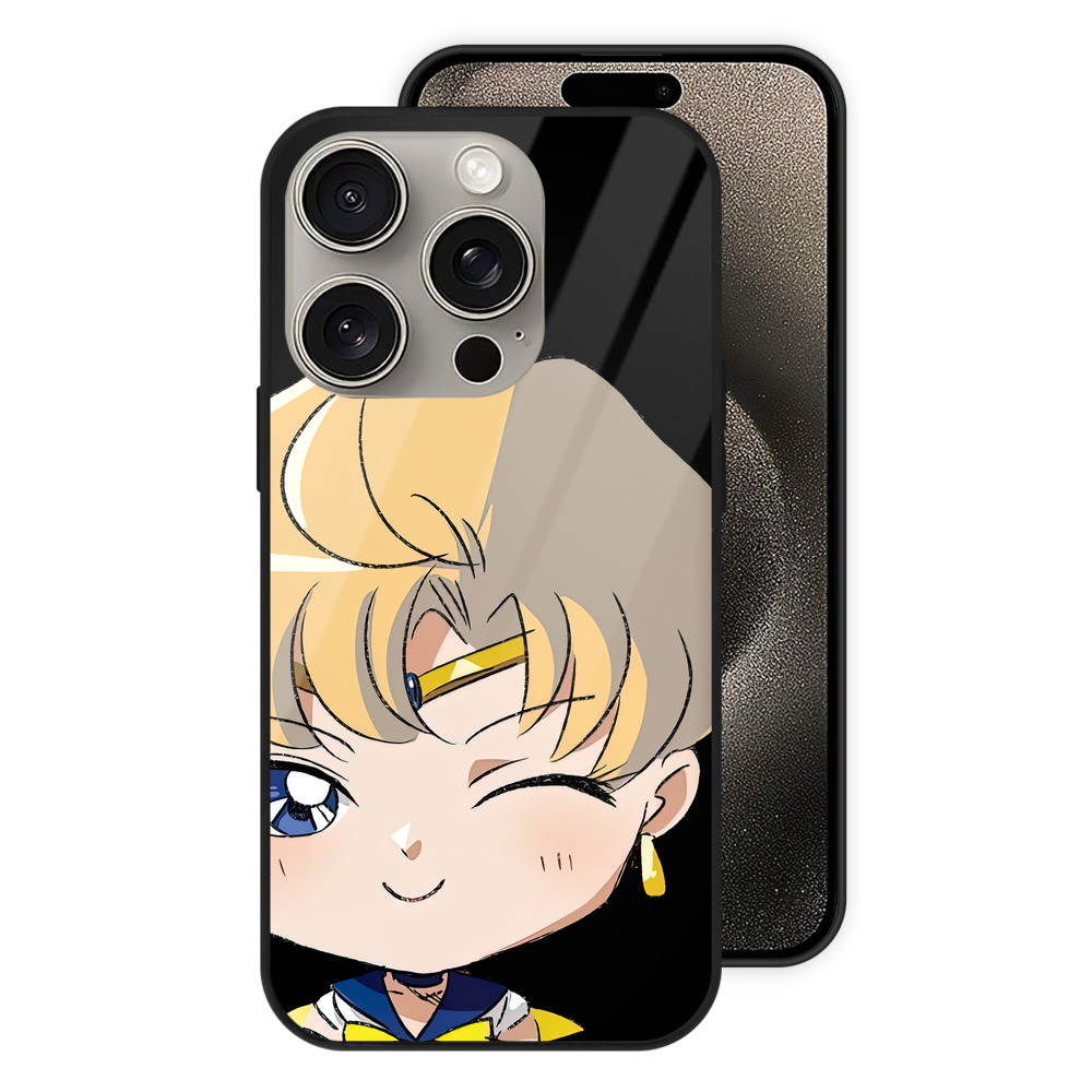 （画像用） 美少女戦士セーラームーン 天王はるか Sailor Moon Tenoh Haruka 【iPhone15Pro対応】スマホケース 耐衝撃＆黄変防止 背面ガラス