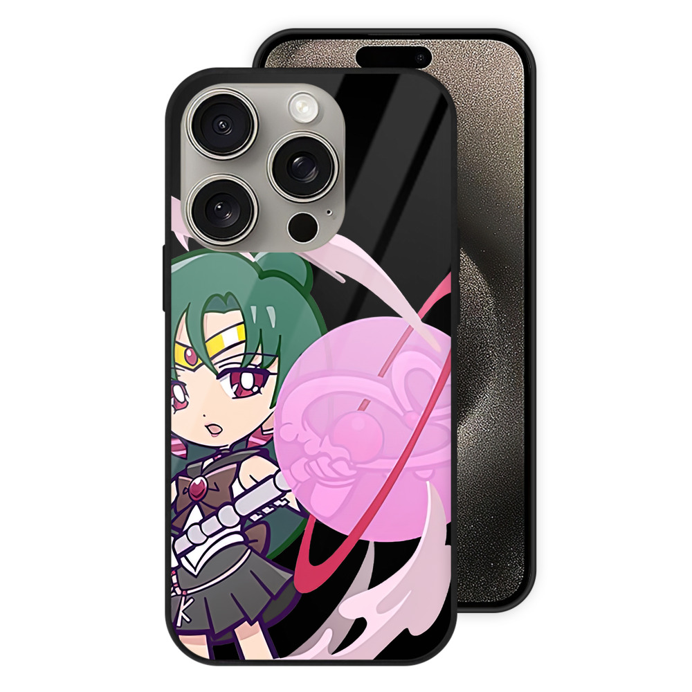 （画像用） 美少女戦士セーラームーン 冥王せつな Sailor Moon Meiou Setsuna 【iPhone15Pro対応】スマホケース 耐衝撃＆黄変防止 背面ガラス