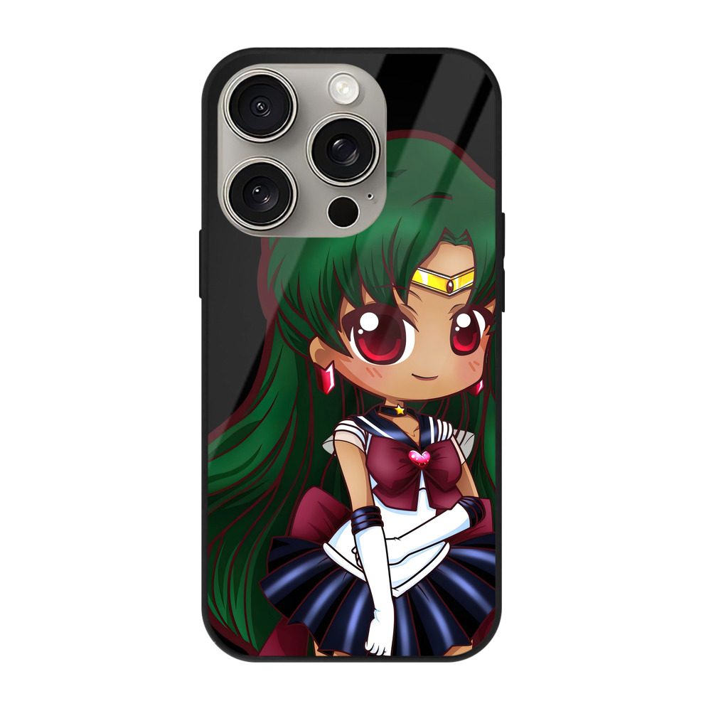 （画像用） 美少女戦士セーラームーン 冥王せつな Sailor Moon Meiou Setsuna 【iPhone15Pro対応】スマホケース 耐衝撃＆黄変防止 背面ガラス