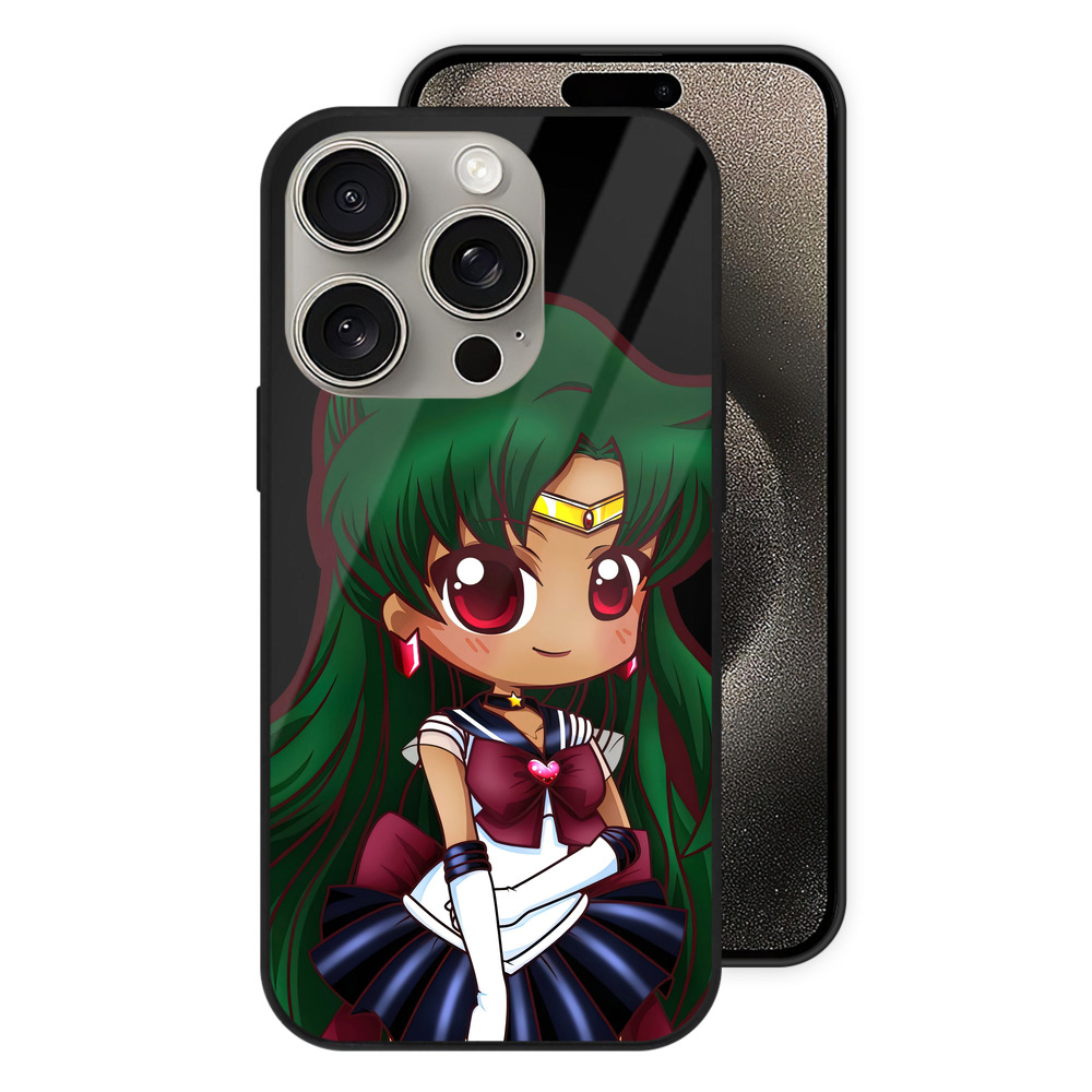 （画像用） 美少女戦士セーラームーン 冥王せつな Sailor Moon Meiou Setsuna 【iPhone15Pro対応】スマホケース 耐衝撃＆黄変防止 背面ガラス