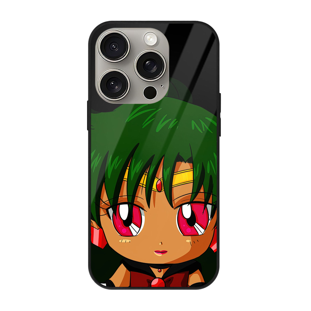 （画像用） 美少女戦士セーラームーン 冥王せつな Sailor Moon Meiou Setsuna 【iPhone15Pro対応】スマホケース 耐衝撃＆黄変防止 背面ガラス