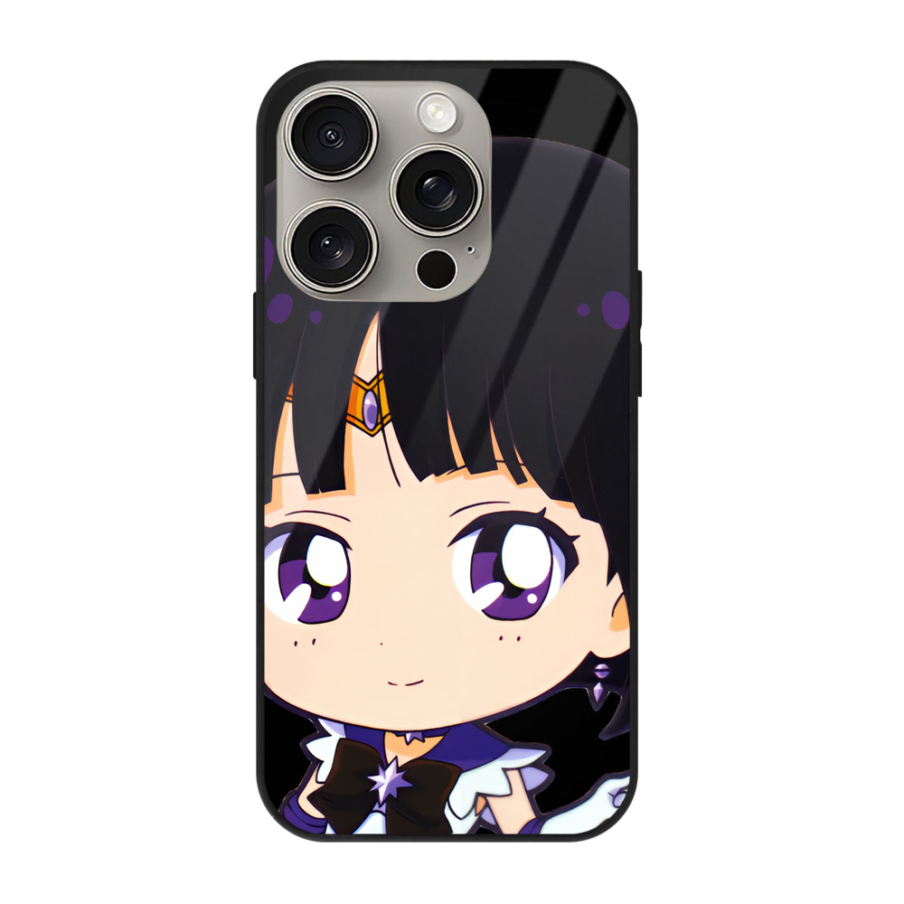 （画像用） 美少女戦士セーラームーン 土萠ほたる Sailor Moon Tomoe Hotaru （セーラーサターン；Sailor Saturn） 【iPhone15Pro対応】スマホケース 耐衝撃＆黄変防止 背面ガラス