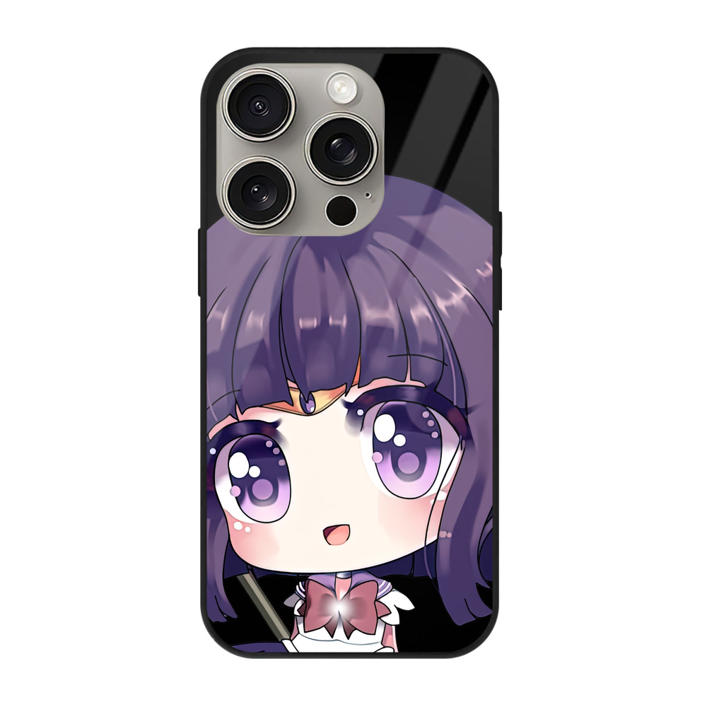 （画像用） 美少女戦士セーラームーン 土萠ほたる Sailor Moon Tomoe Hotaru （セーラーサターン；Sailor Saturn） 【iPhone15Pro対応】スマホケース 耐衝撃＆黄変防止 背面ガラス