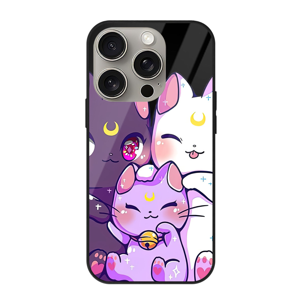 （画像用） 美少女戦士セーラームーン Sailor Moon 【iPhone15Pro対応】スマホケース 耐衝撃＆黄変防止 背面ガラス