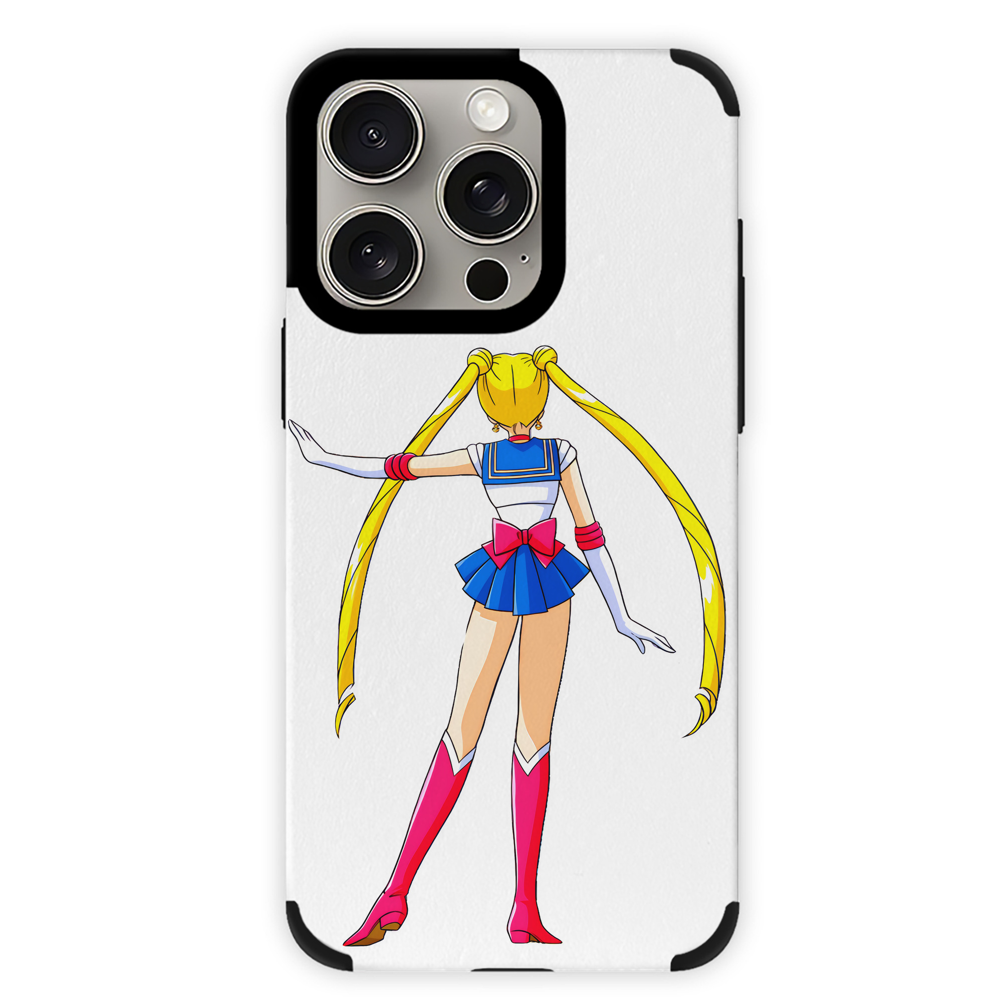 （画像用） 美少女戦士セーラームーン 月野 うさぎ つきの うさぎ Sailor Moon Tsukino Usagi 【iPhone15ProMax対応】 PUレザー スマホケース 耐衝撃＆黄変防止