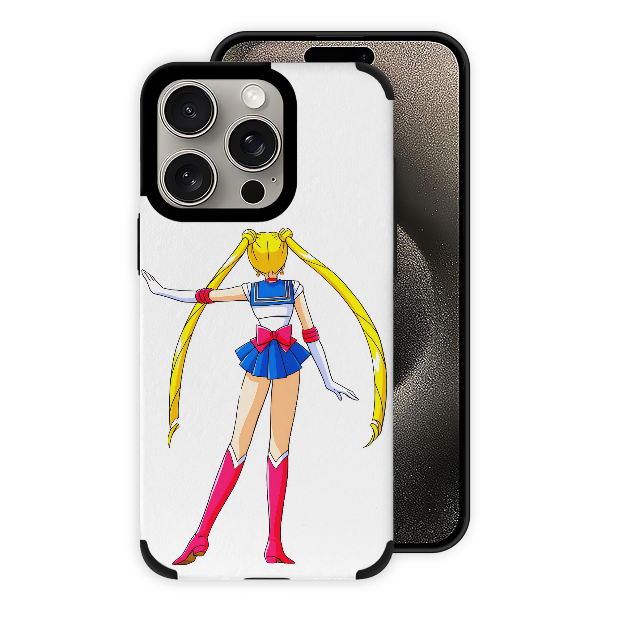 （画像用） 美少女戦士セーラームーン 月野 うさぎ つきの うさぎ Sailor Moon Tsukino Usagi 【iPhone15ProMax対応】 PUレザー スマホケース 耐衝撃＆黄変防止