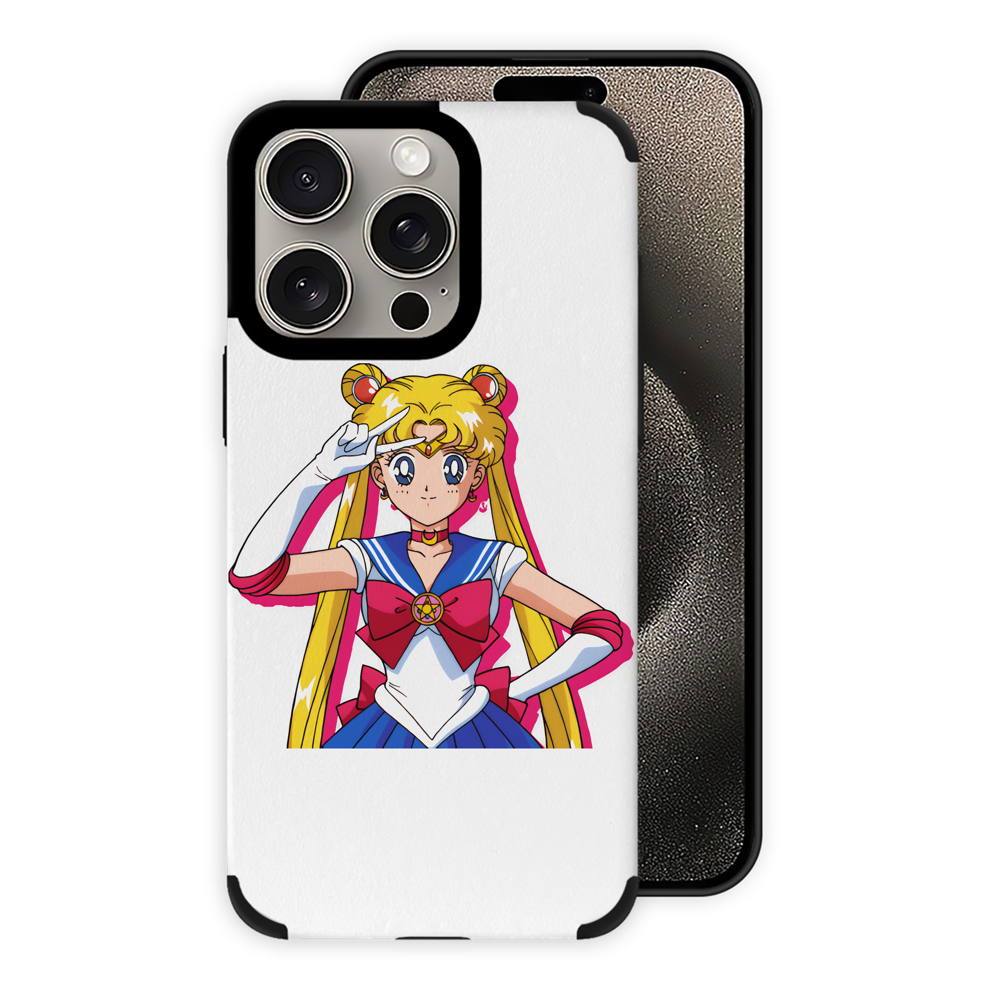 （画像用） 美少女戦士セーラームーン 月野 うさぎ つきの うさぎ Sailor Moon Tsukino Usagi 【iPhone15ProMax対応】 PUレザー スマホケース 耐衝撃＆黄変防止