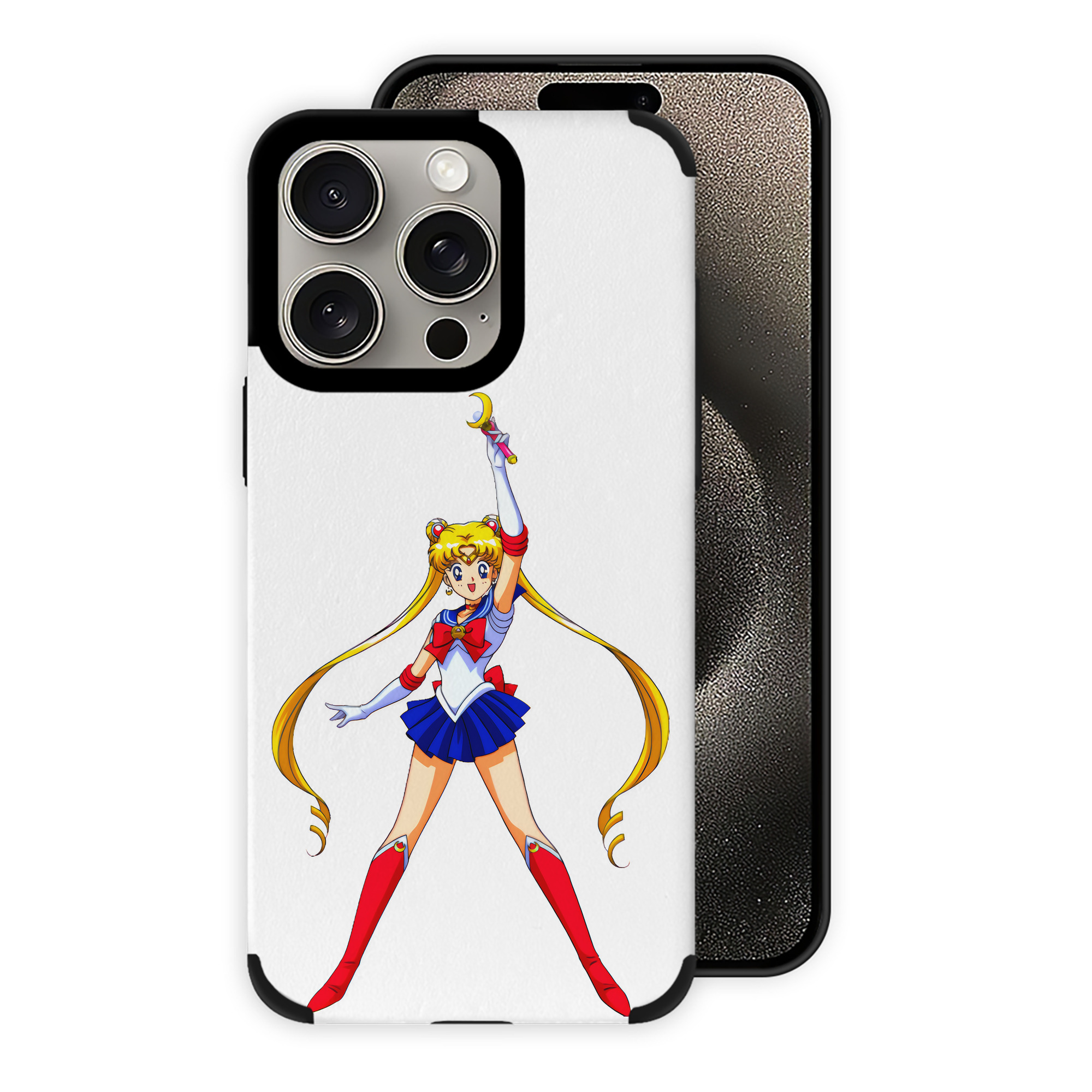 （画像用） 美少女戦士セーラームーン 月野 うさぎ つきの うさぎ Sailor Moon Tsukino Usagi 【iPhone15ProMax対応】 PUレザー スマホケース 耐衝撃＆黄変防止