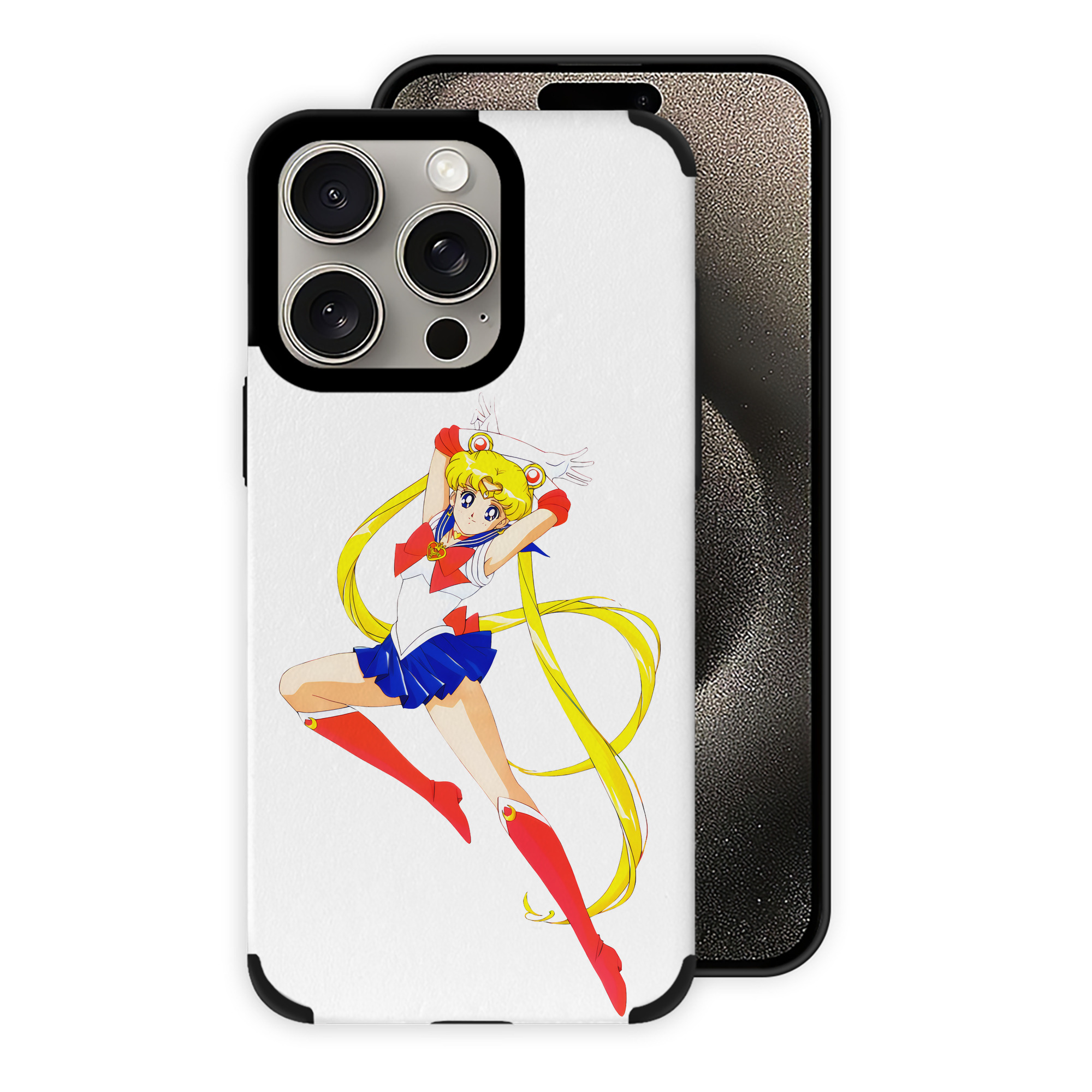 （画像用） 美少女戦士セーラームーン 月野 うさぎ つきの うさぎ Sailor Moon Tsukino Usagi 【iPhone15ProMax対応】 PUレザー スマホケース 耐衝撃＆黄変防止