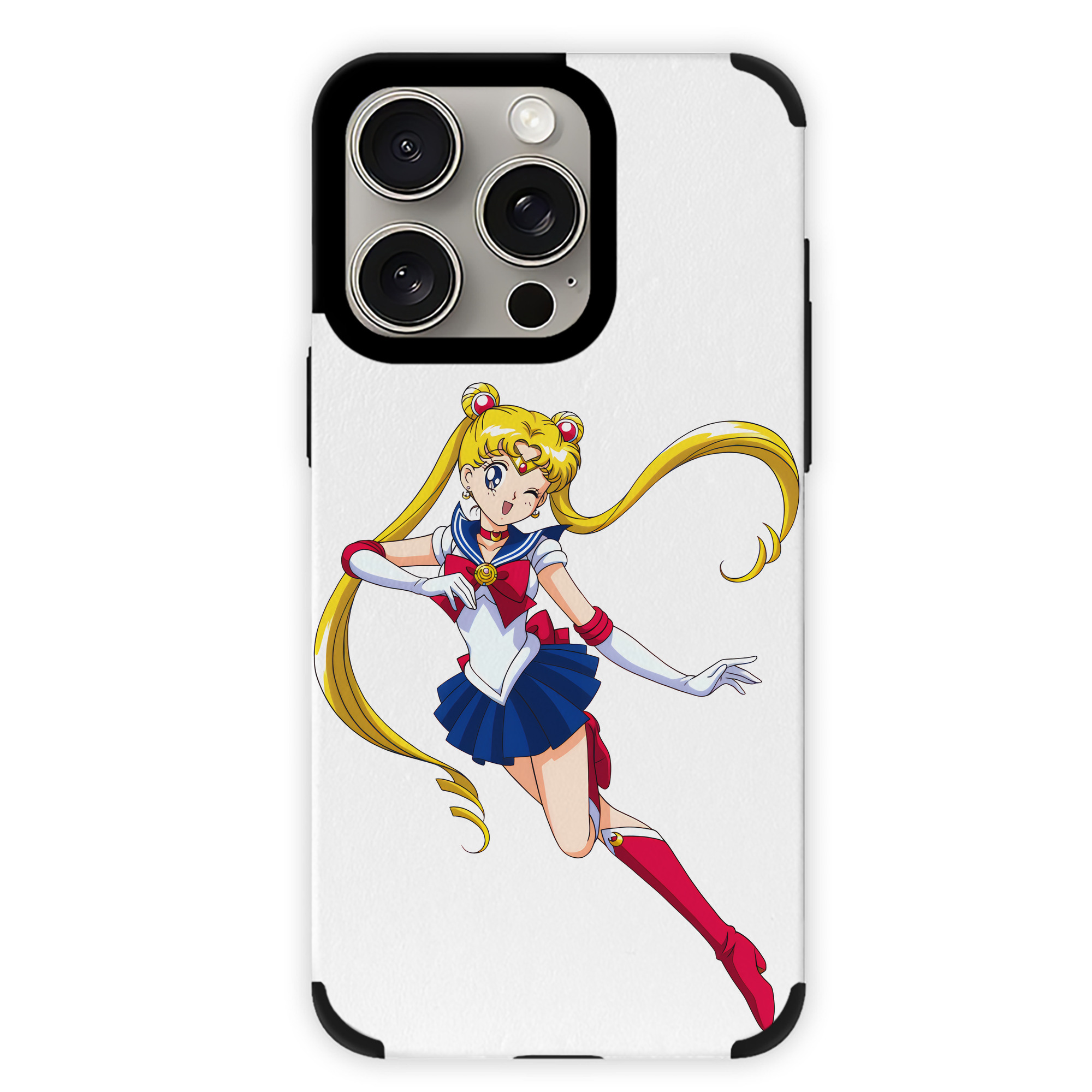 （画像用） 美少女戦士セーラームーン 月野 うさぎ つきの うさぎ Sailor Moon Tsukino Usagi 【iPhone15ProMax対応】 PUレザー スマホケース 耐衝撃＆黄変防止