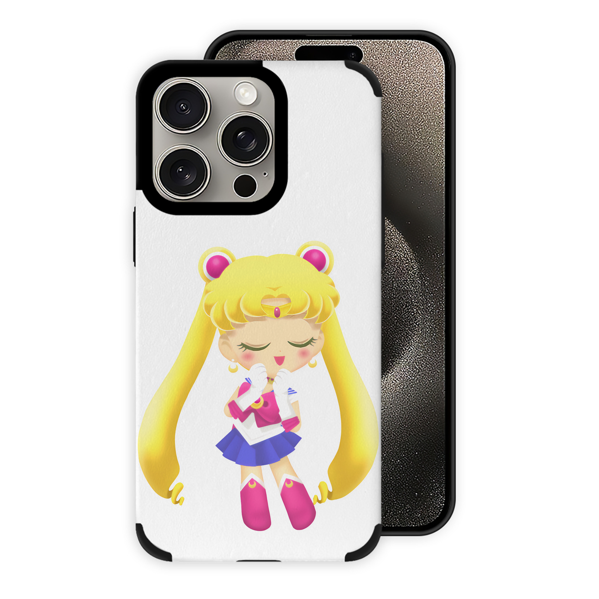 （画像用） 美少女戦士セーラームーン 月野 うさぎ つきの うさぎ Sailor Moon Tsukino Usagi 【iPhone15ProMax対応】 PUレザー スマホケース 耐衝撃＆黄変防止