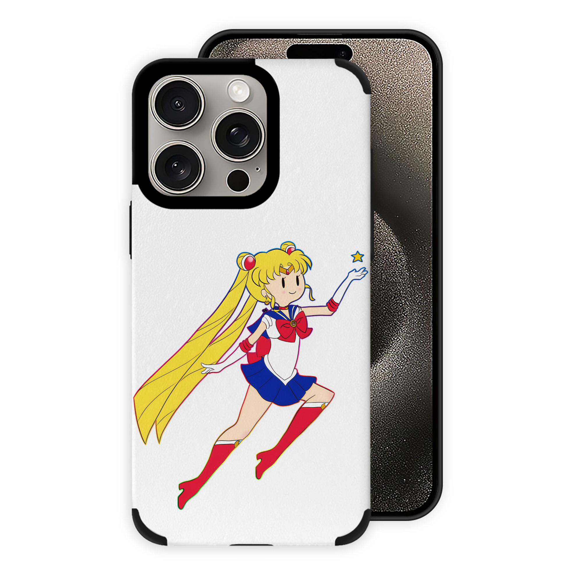 （画像用） 美少女戦士セーラームーン 月野 うさぎ つきの うさぎ Sailor Moon Tsukino Usagi 【iPhone15ProMax対応】 PUレザー スマホケース 耐衝撃＆黄変防止