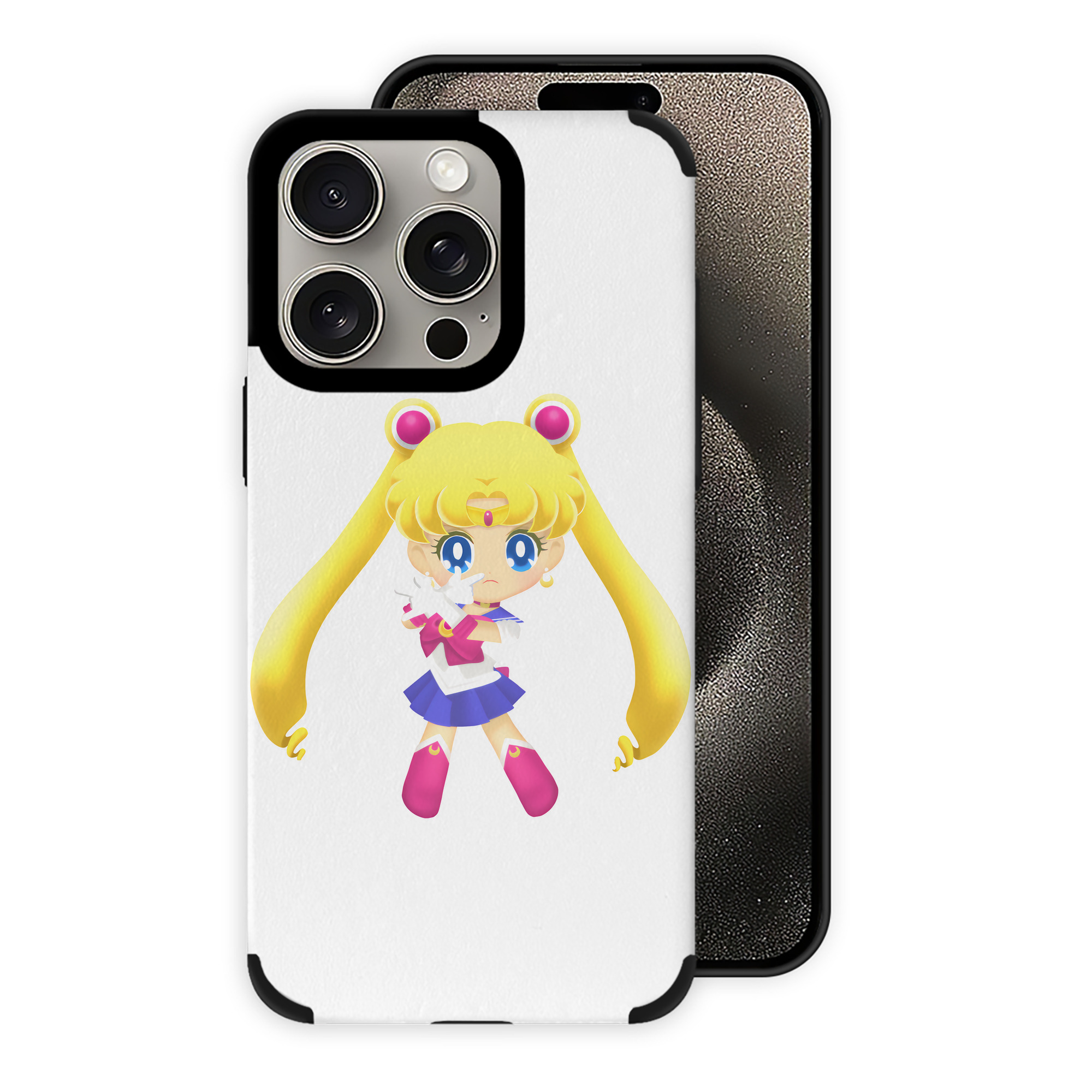 （画像用） 美少女戦士セーラームーン 月野 うさぎ つきの うさぎ Sailor Moon Tsukino Usagi 【iPhone15ProMax対応】 PUレザー スマホケース 耐衝撃＆黄変防止