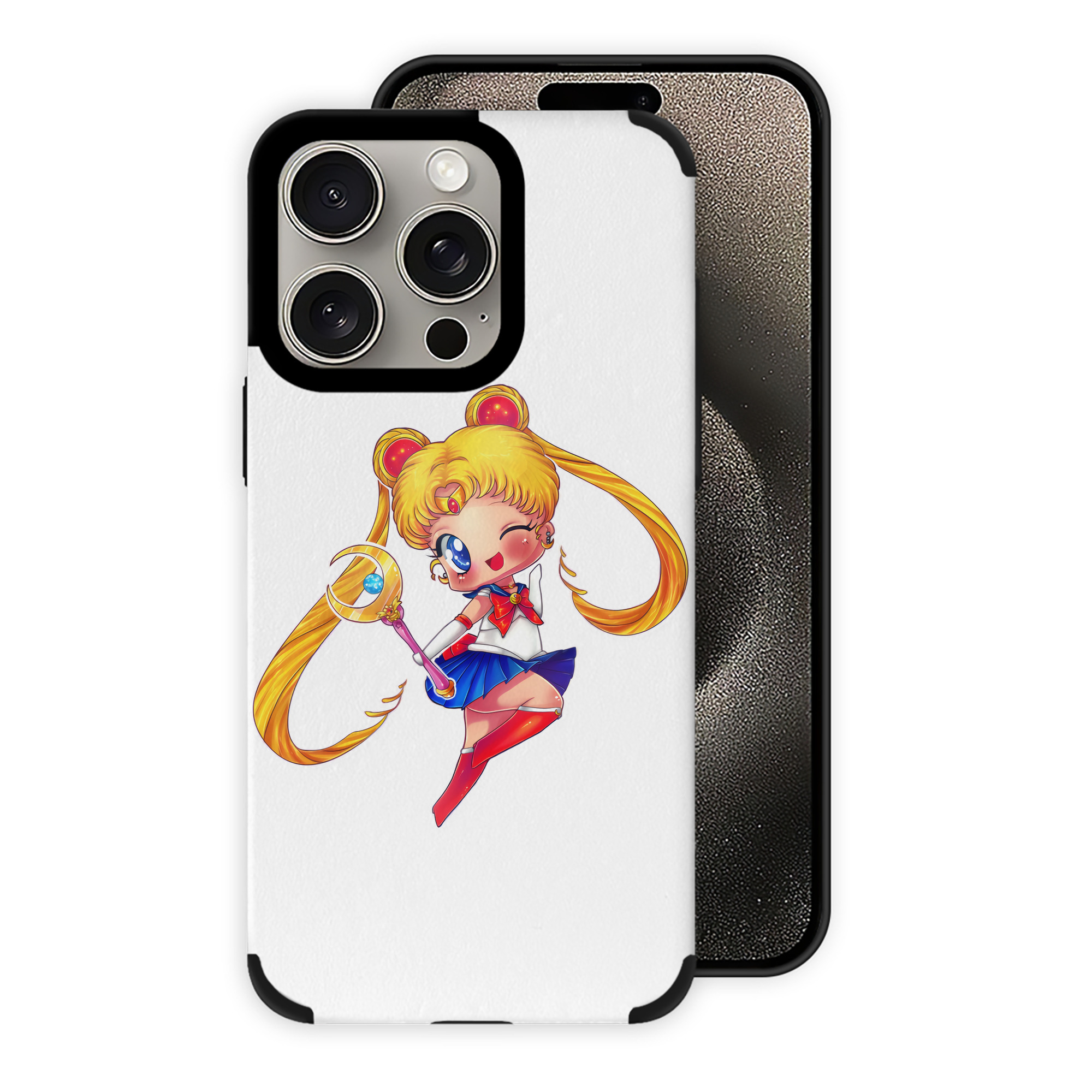 （画像用） 美少女戦士セーラームーン 月野 うさぎ つきの うさぎ Sailor Moon Tsukino Usagi 【iPhone15ProMax対応】 PUレザー スマホケース 耐衝撃＆黄変防止