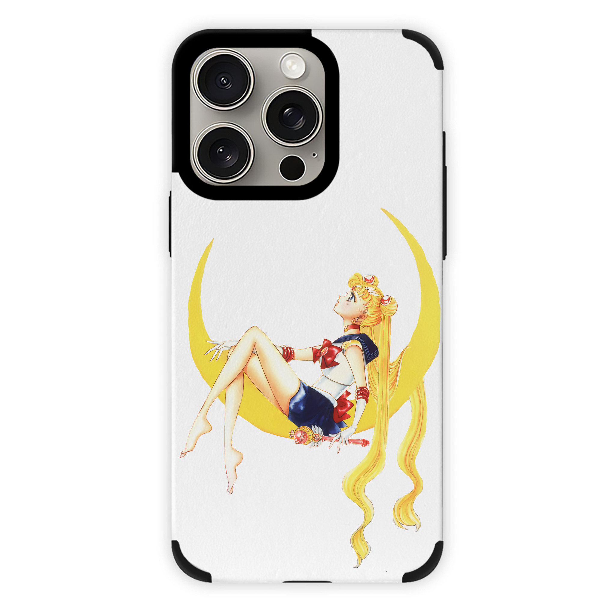（画像用） 美少女戦士セーラームーン 月野 うさぎ つきの うさぎ Sailor Moon Tsukino Usagi 【iPhone15ProMax対応】 PUレザー スマホケース 耐衝撃＆黄変防止