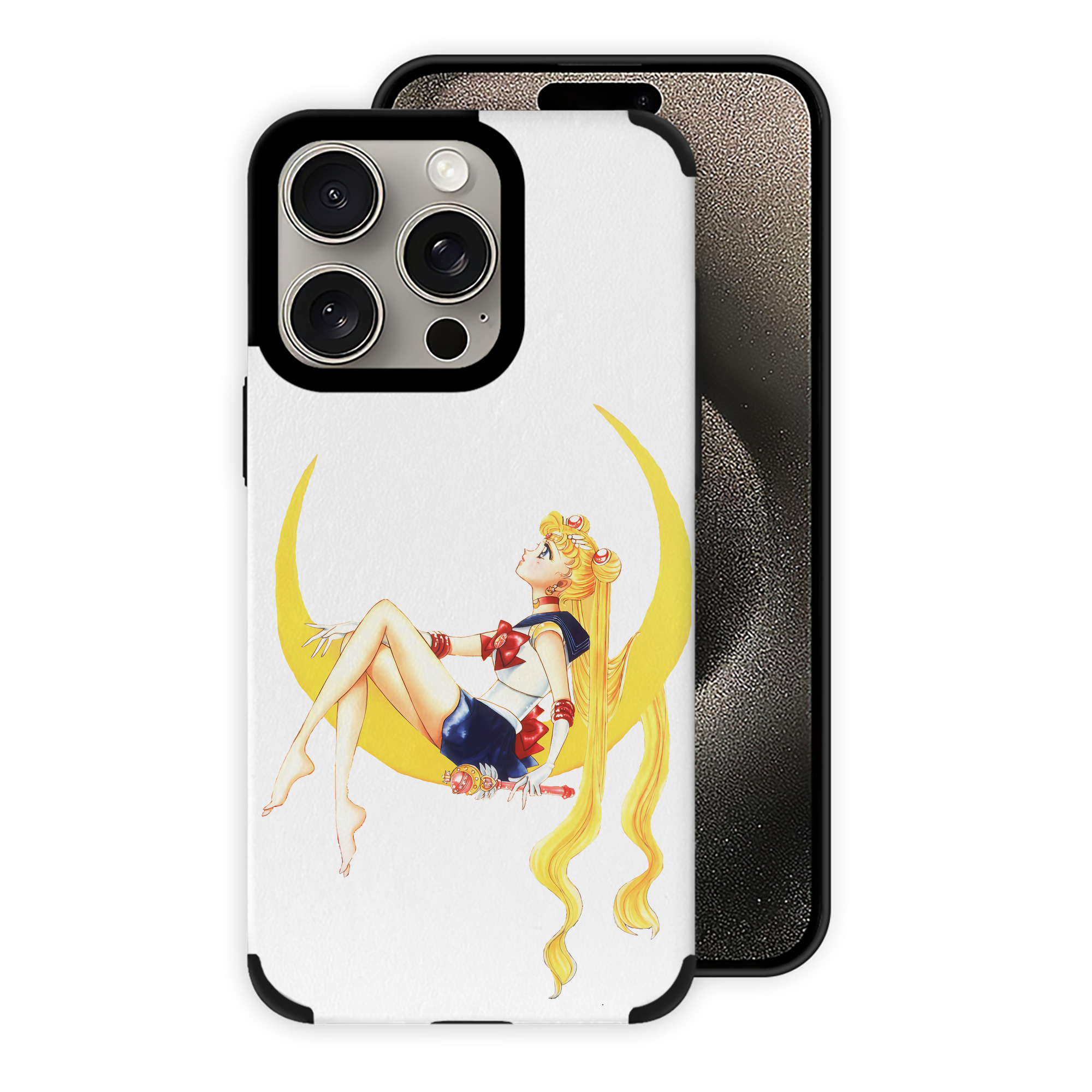 （画像用） 美少女戦士セーラームーン 月野 うさぎ つきの うさぎ Sailor Moon Tsukino Usagi 【iPhone15ProMax対応】 PUレザー スマホケース 耐衝撃＆黄変防止