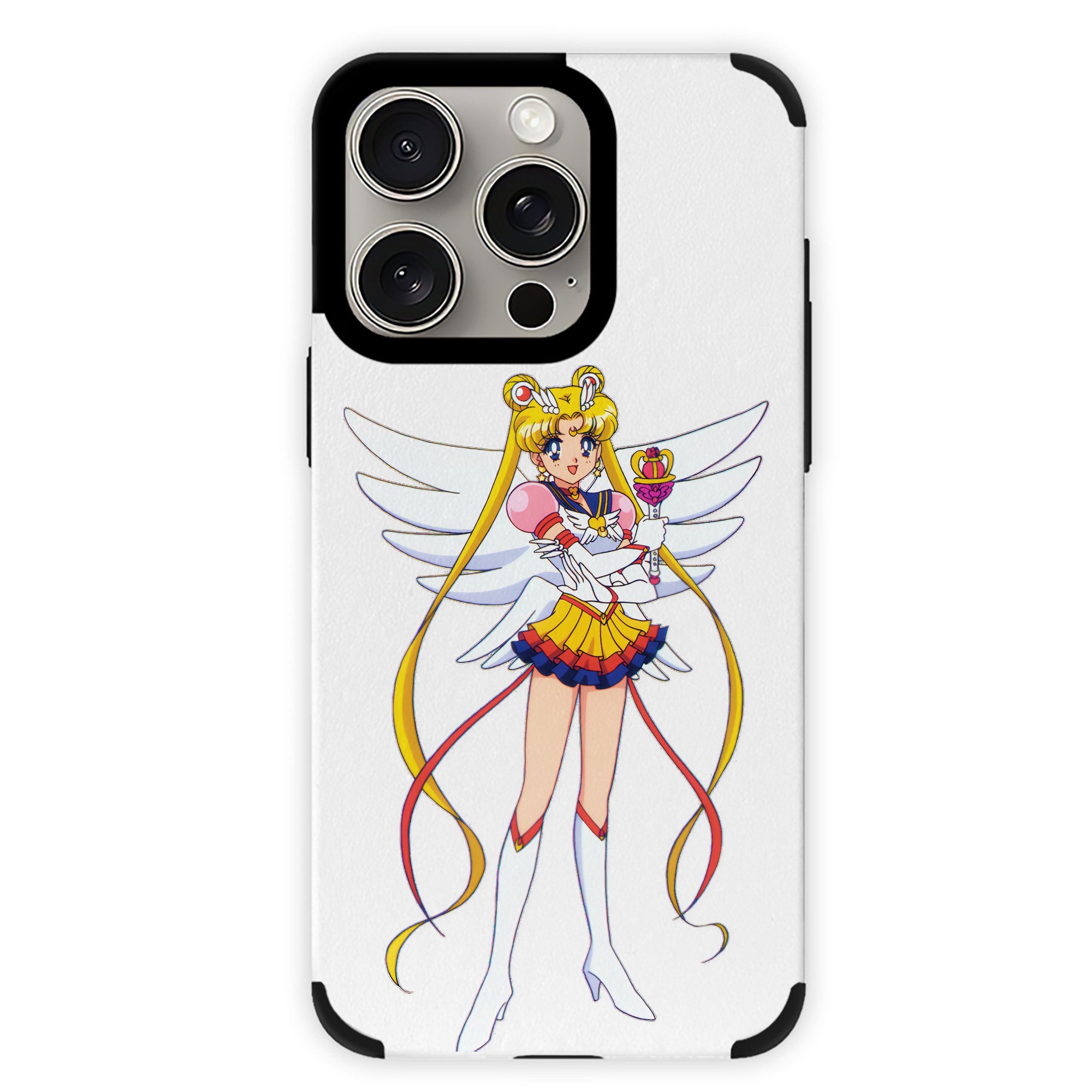 （画像用） 美少女戦士セーラームーン 月野 うさぎ つきの うさぎ Sailor Moon Tsukino Usagi 【iPhone15ProMax対応】 PUレザー スマホケース 耐衝撃＆黄変防止