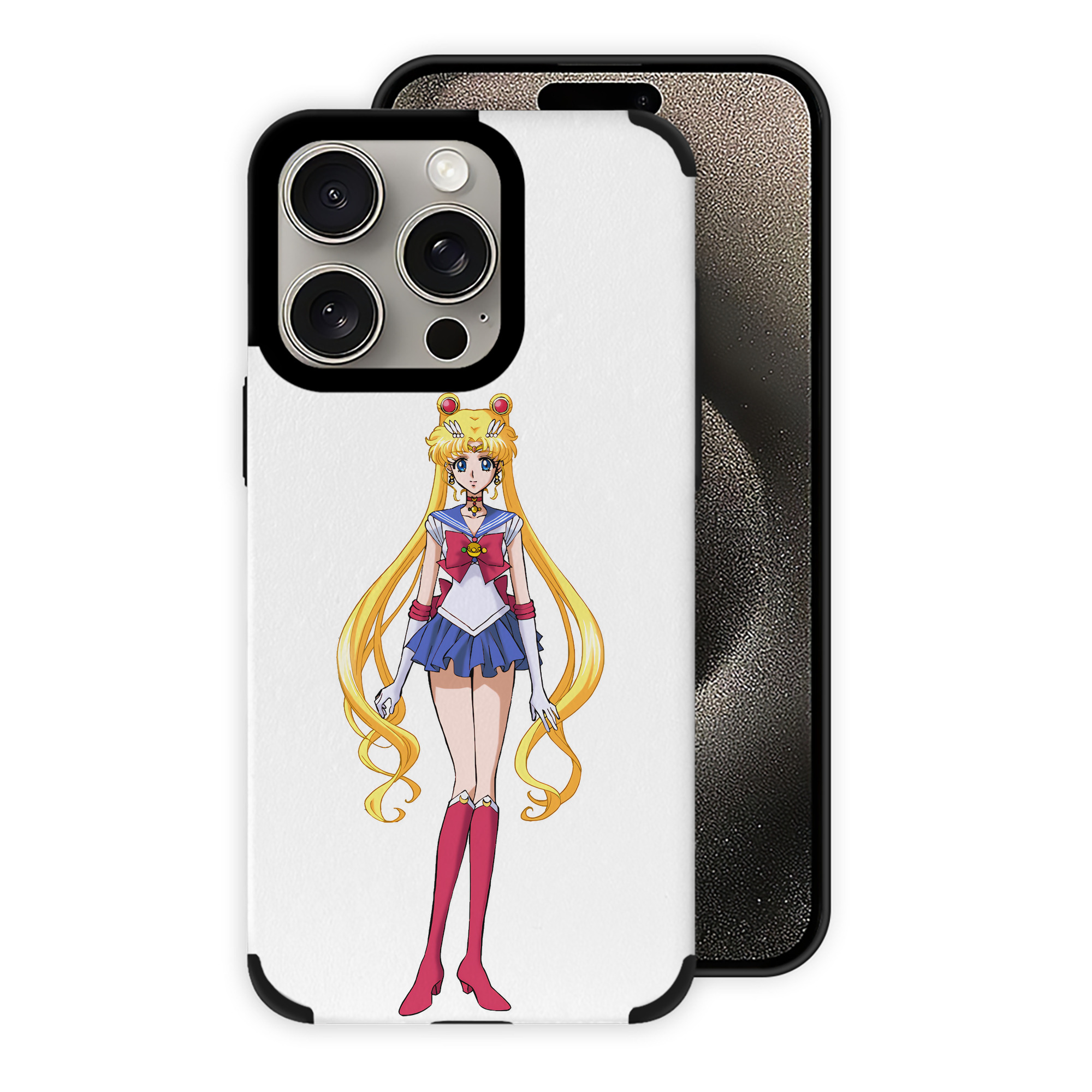 （画像用） 美少女戦士セーラームーン 月野 うさぎ つきの うさぎ Sailor Moon Tsukino Usagi 【iPhone15ProMax対応】 PUレザー スマホケース 耐衝撃＆黄変防止