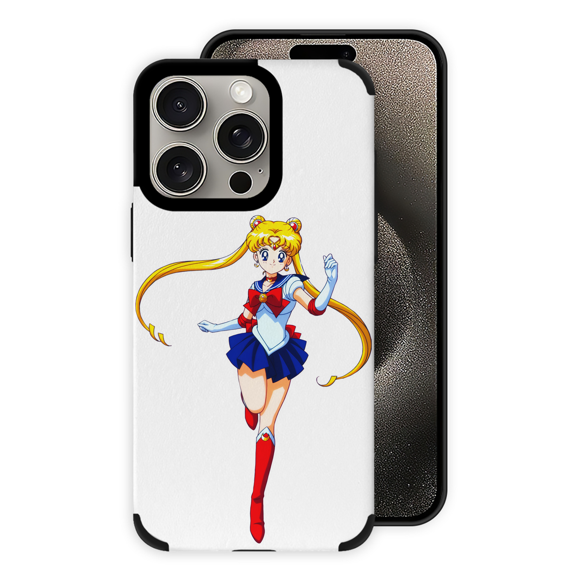 （画像用） 美少女戦士セーラームーン 月野 うさぎ つきの うさぎ Sailor Moon Tsukino Usagi 【iPhone15ProMax対応】 PUレザー スマホケース 耐衝撃＆黄変防止