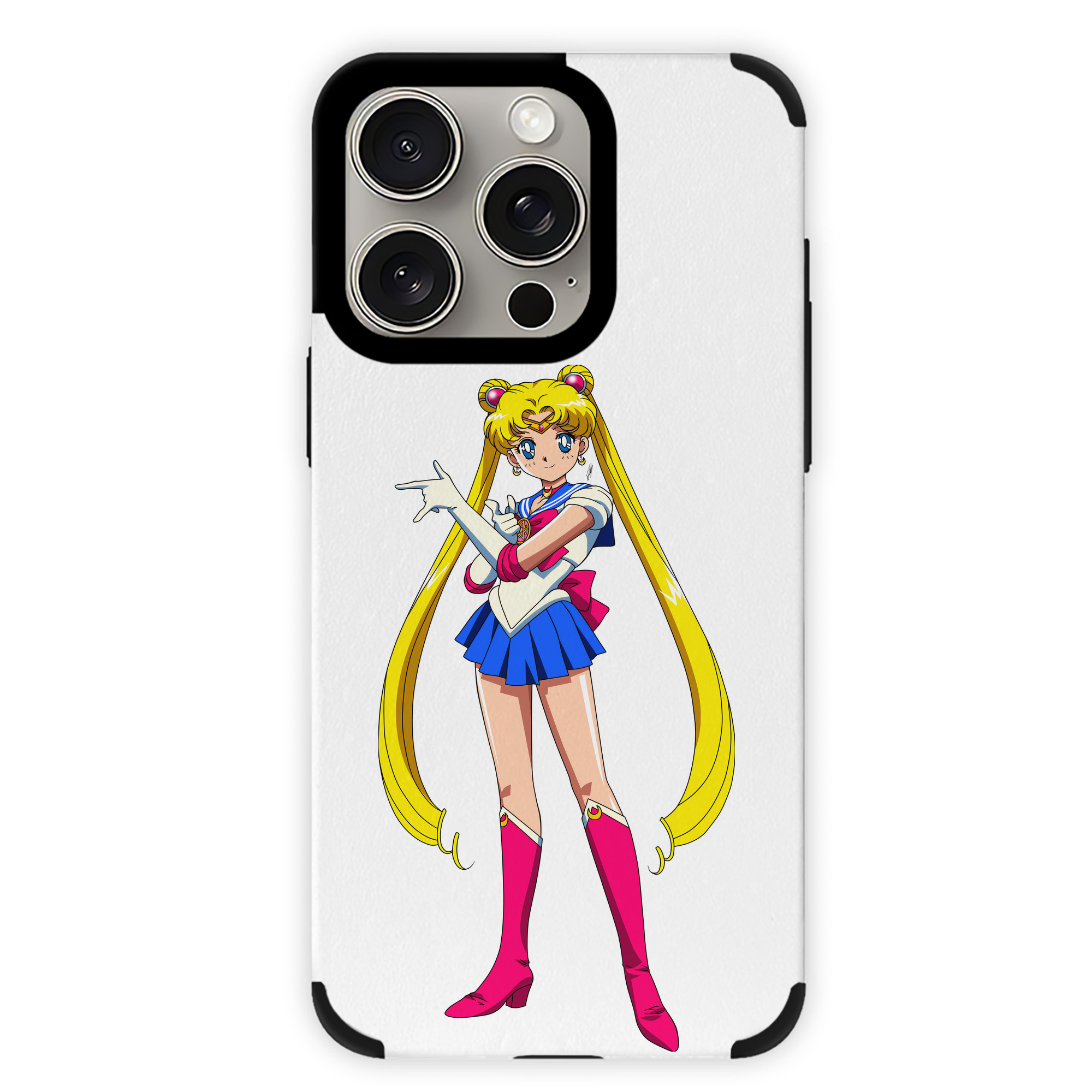 （画像用） 美少女戦士セーラームーン 月野 うさぎ つきの うさぎ Sailor Moon Tsukino Usagi 【iPhone15ProMax対応】 PUレザー スマホケース 耐衝撃＆黄変防止