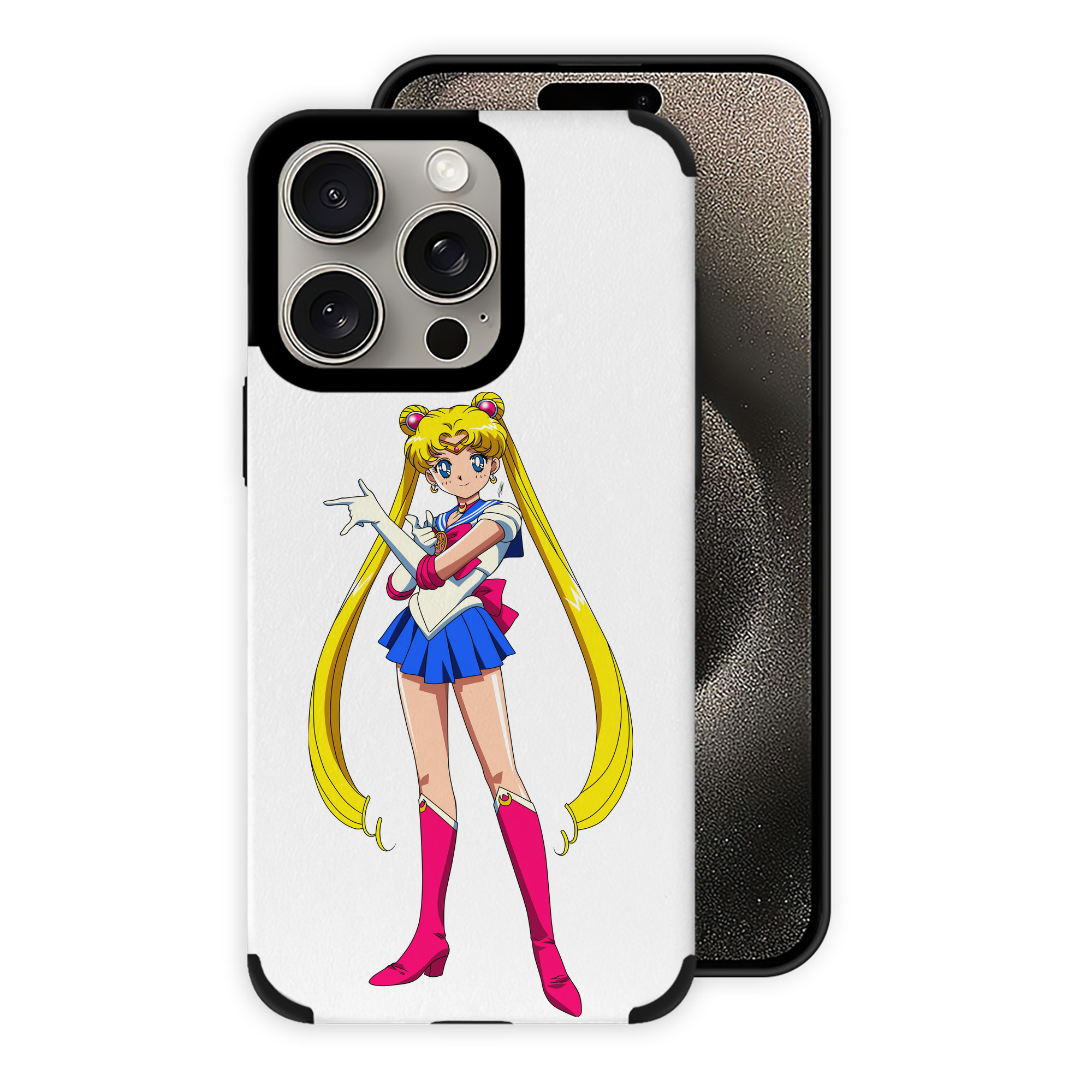 （画像用） 美少女戦士セーラームーン 月野 うさぎ つきの うさぎ Sailor Moon Tsukino Usagi 【iPhone15ProMax対応】 PUレザー スマホケース 耐衝撃＆黄変防止