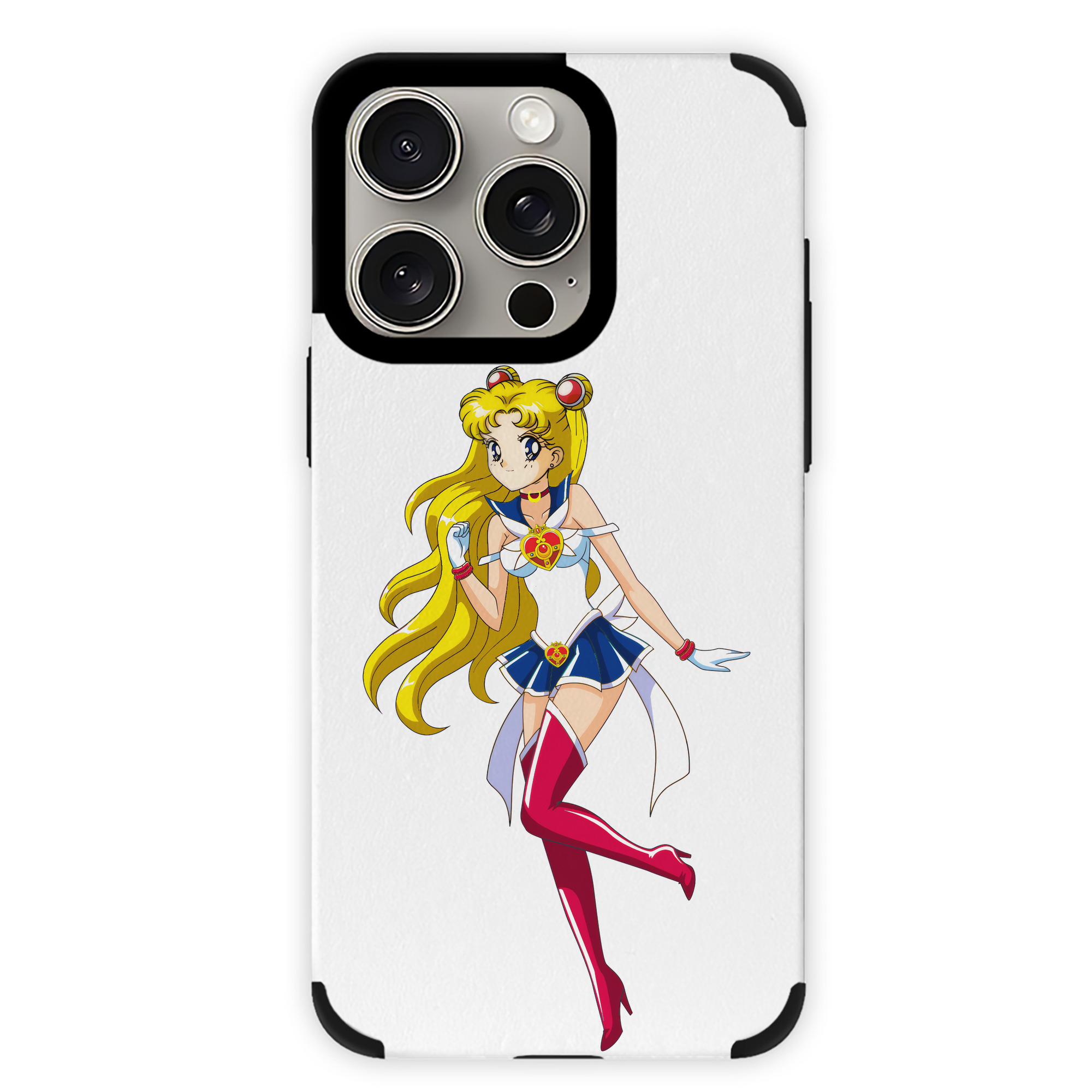 （画像用） 美少女戦士セーラームーン 月野 うさぎ つきの うさぎ Sailor Moon Tsukino Usagi 【iPhone15ProMax対応】 PUレザー スマホケース 耐衝撃＆黄変防止