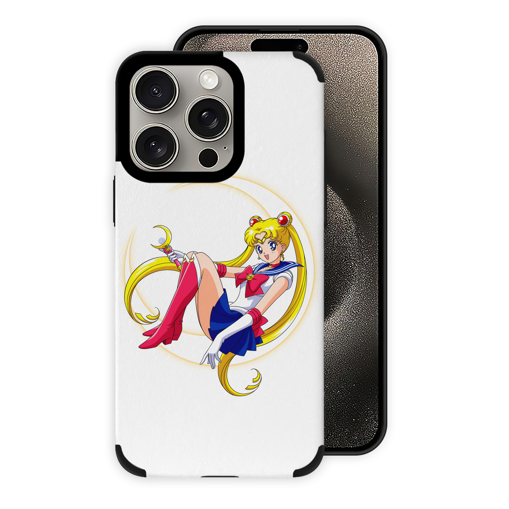 （画像用） 美少女戦士セーラームーン 月野 うさぎ つきの うさぎ Sailor Moon Tsukino Usagi 【iPhone15ProMax対応】 PUレザー スマホケース 耐衝撃＆黄変防止