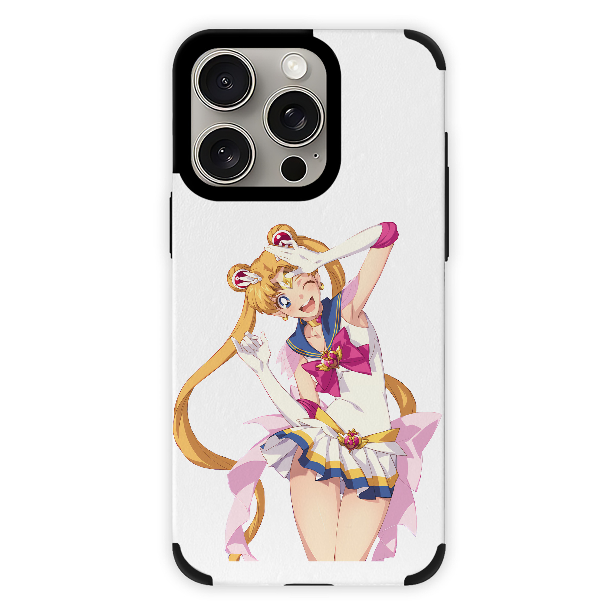 （画像用） 美少女戦士セーラームーン 月野 うさぎ つきの うさぎ Sailor Moon Tsukino Usagi 【iPhone15ProMax対応】 PUレザー スマホケース 耐衝撃＆黄変防止