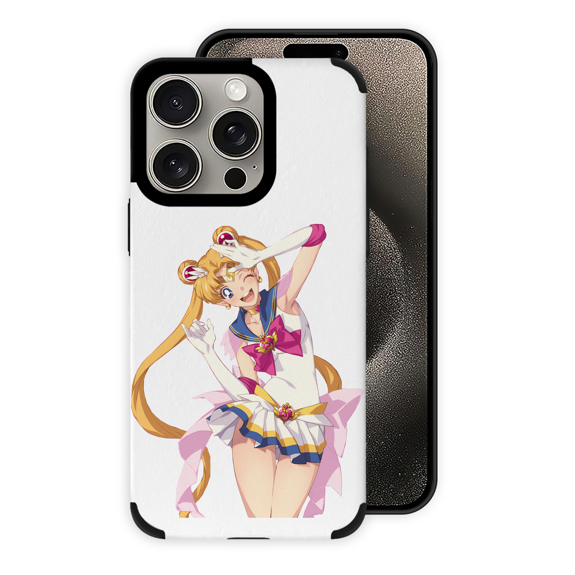 （画像用） 美少女戦士セーラームーン 月野 うさぎ つきの うさぎ Sailor Moon Tsukino Usagi 【iPhone15ProMax対応】 PUレザー スマホケース 耐衝撃＆黄変防止