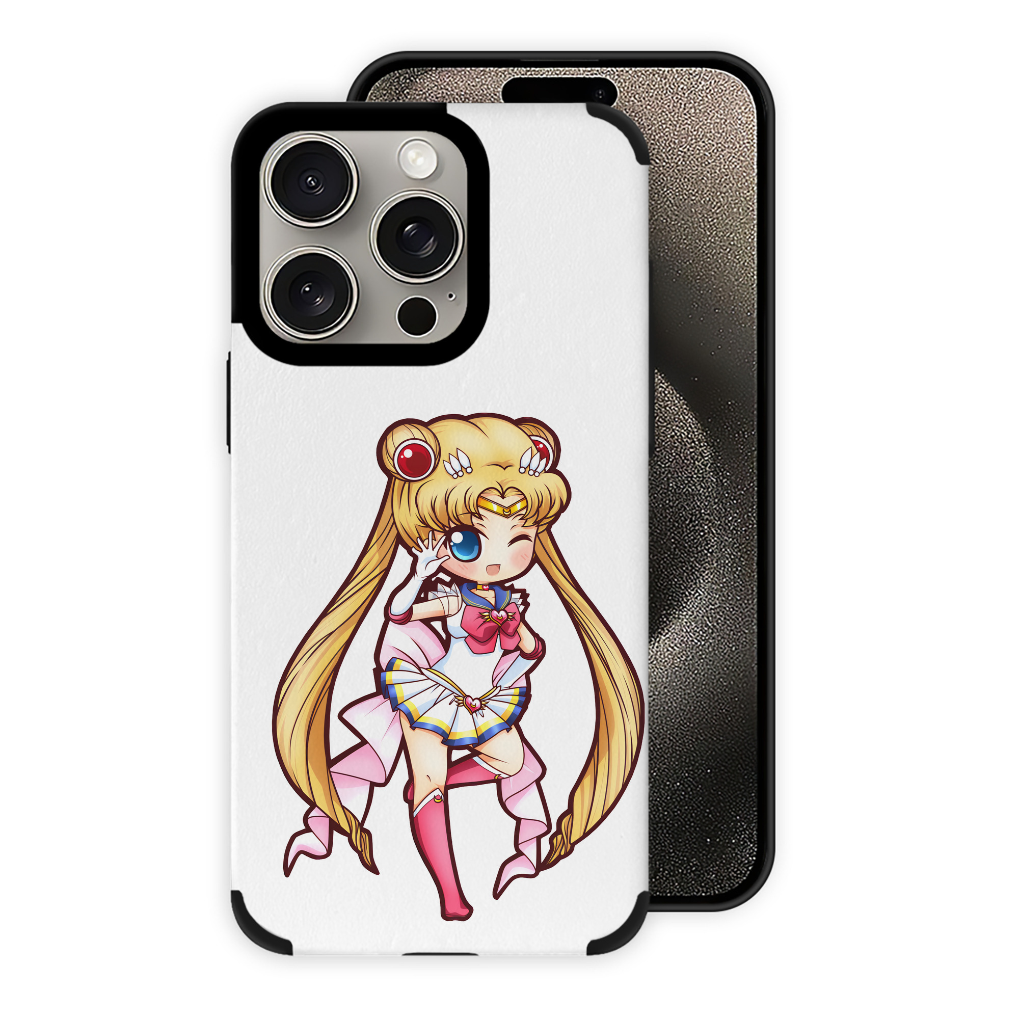 （画像用） 美少女戦士セーラームーン 月野 うさぎ つきの うさぎ Sailor Moon Tsukino Usagi 【iPhone15ProMax対応】 PUレザー スマホケース 耐衝撃＆黄変防止
