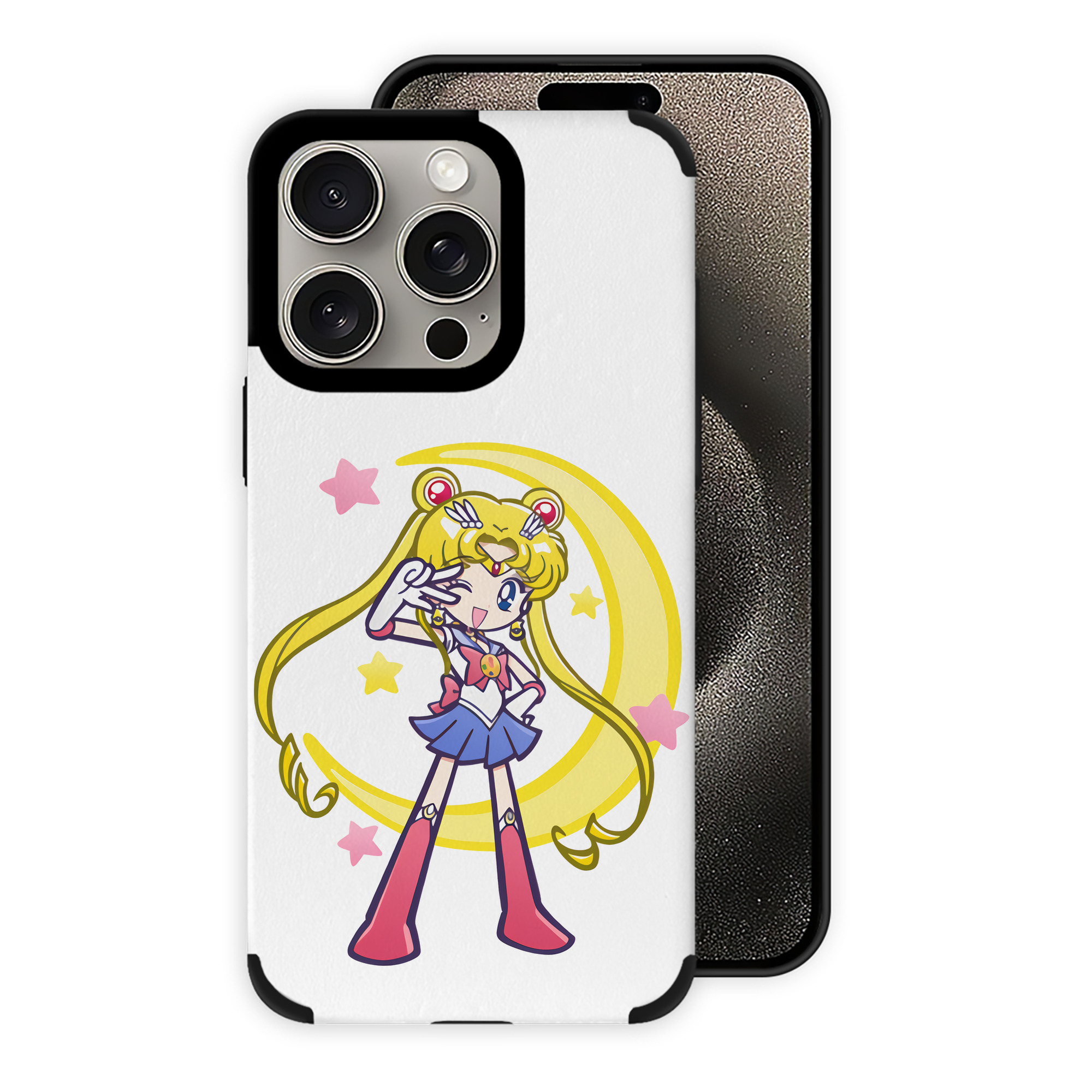 （画像用） 美少女戦士セーラームーン 月野 うさぎ つきの うさぎ Sailor Moon Tsukino Usagi 【iPhone15ProMax対応】 PUレザー スマホケース 耐衝撃＆黄変防止