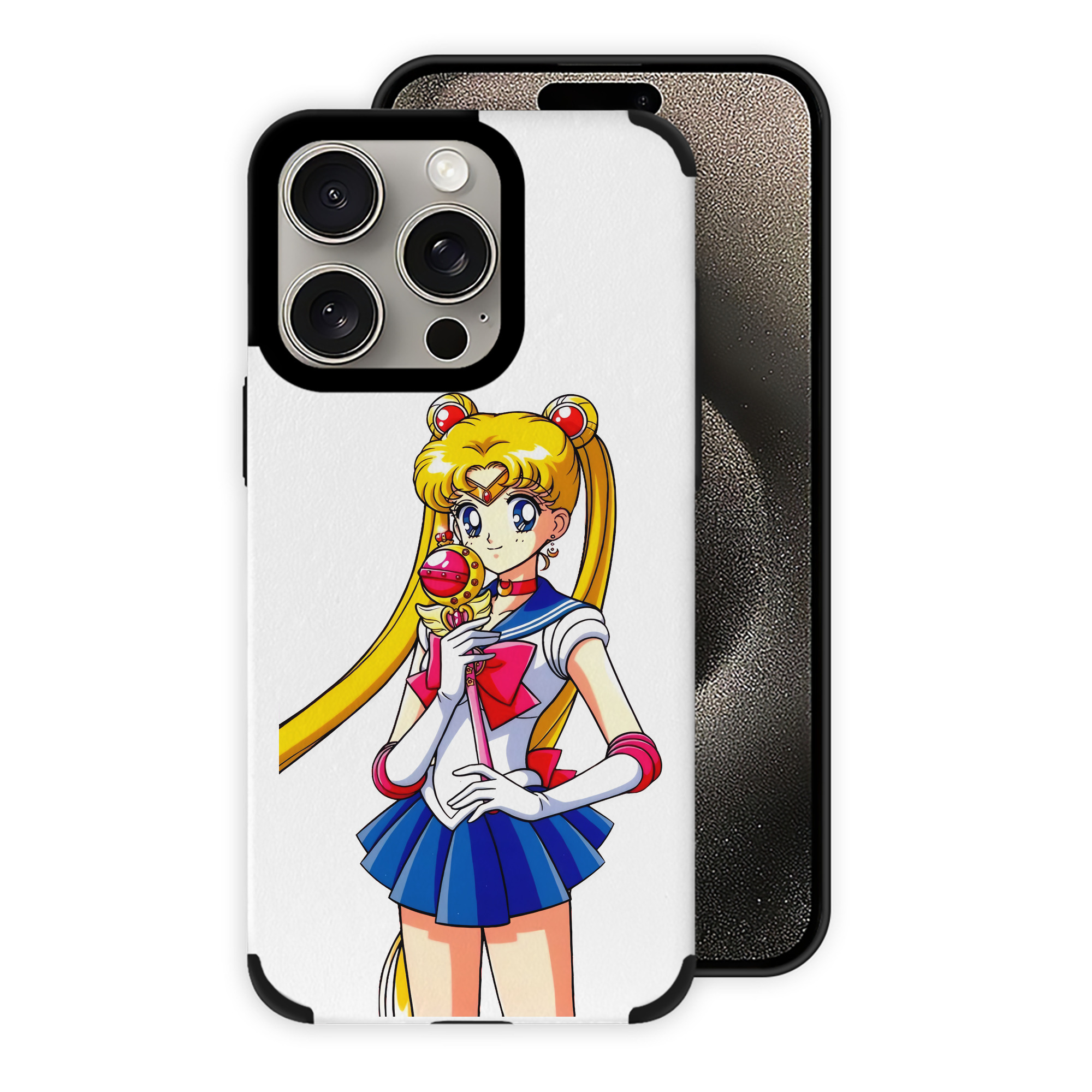 （画像用） 美少女戦士セーラームーン 月野 うさぎ つきの うさぎ Sailor Moon Tsukino Usagi 【iPhone15ProMax対応】 PUレザー スマホケース 耐衝撃＆黄変防止