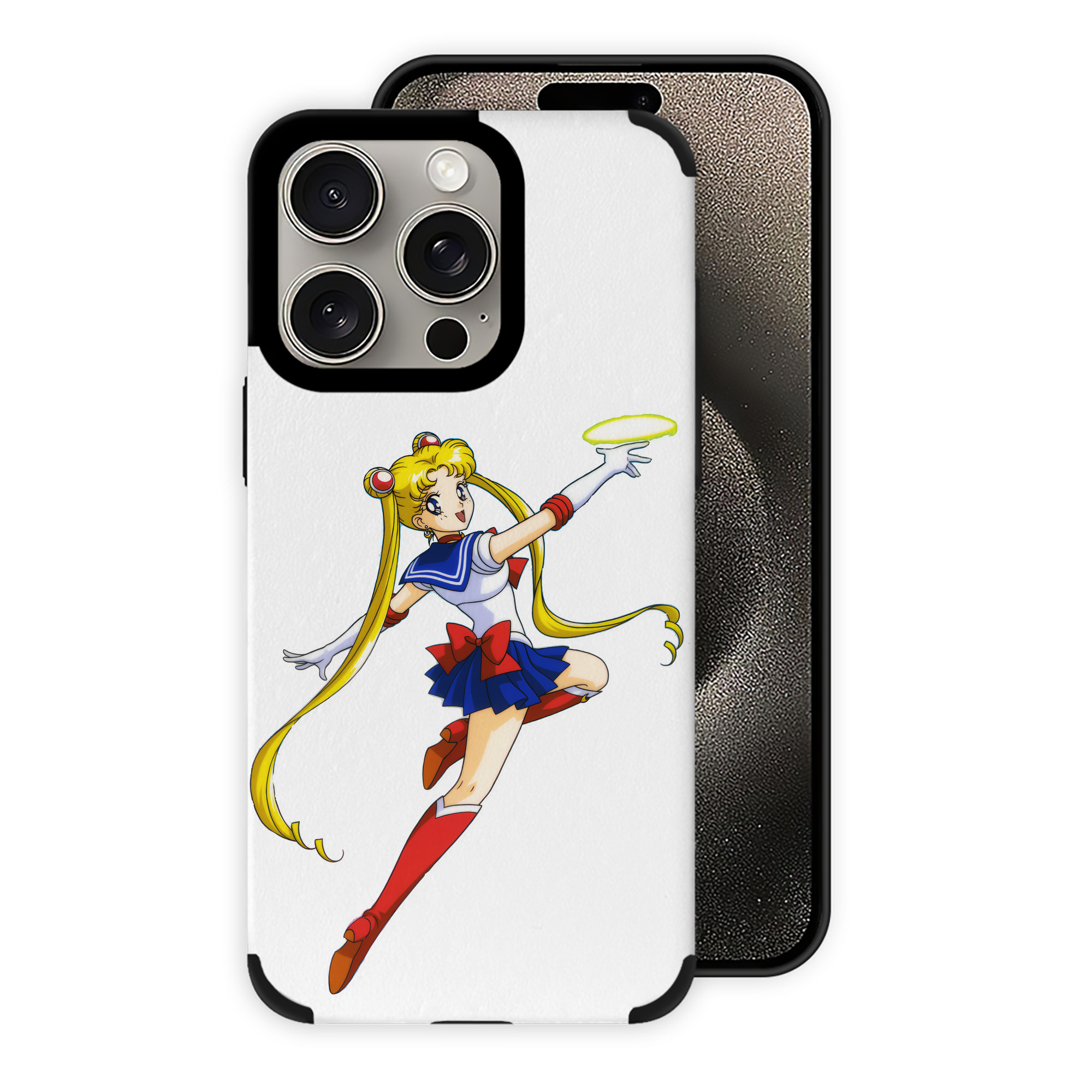 （画像用） 美少女戦士セーラームーン 月野 うさぎ つきの うさぎ Sailor Moon Tsukino Usagi 【iPhone15ProMax対応】 PUレザー スマホケース 耐衝撃＆黄変防止