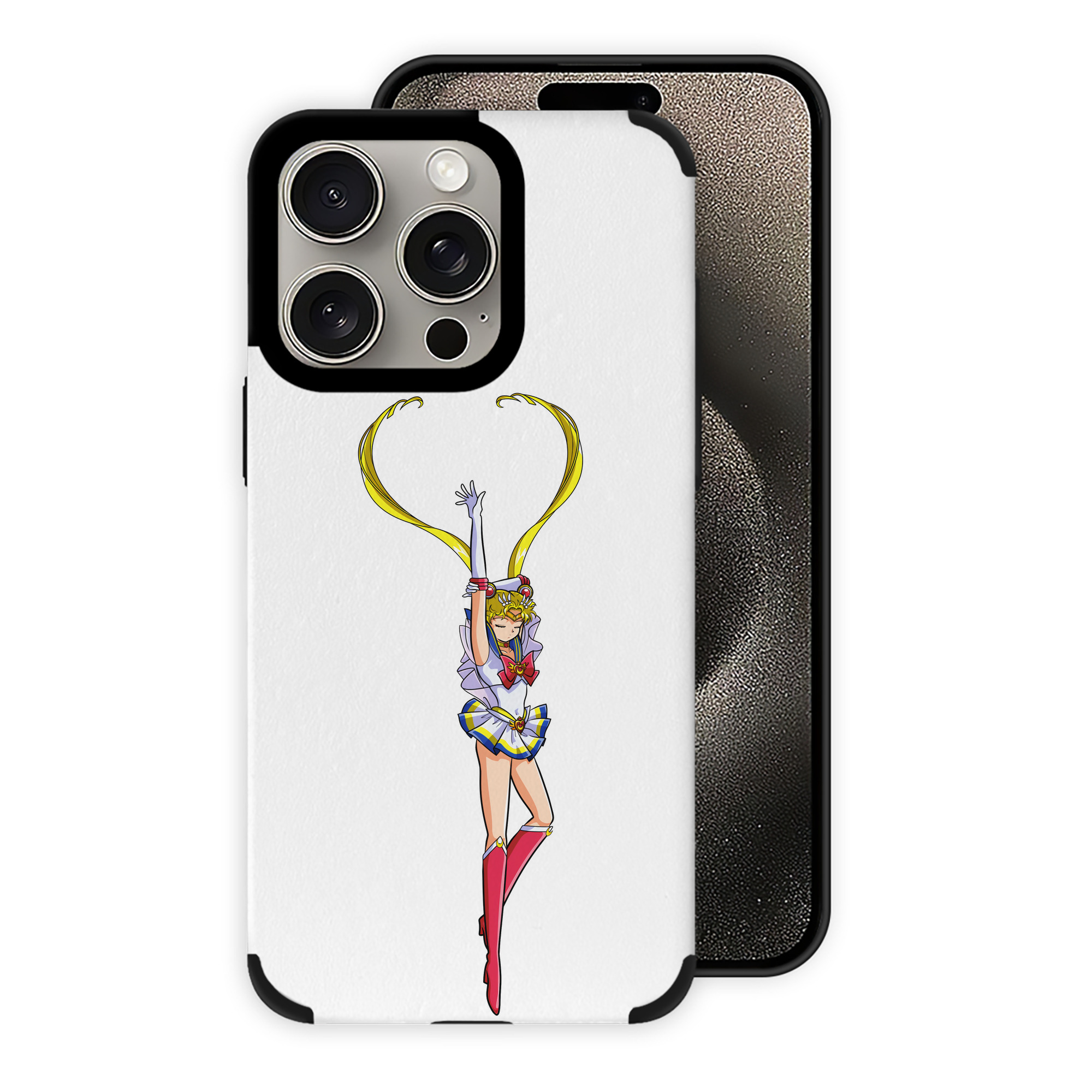 （画像用） 美少女戦士セーラームーン 月野 うさぎ つきの うさぎ Sailor Moon Tsukino Usagi 【iPhone15ProMax対応】 PUレザー スマホケース 耐衝撃＆黄変防止