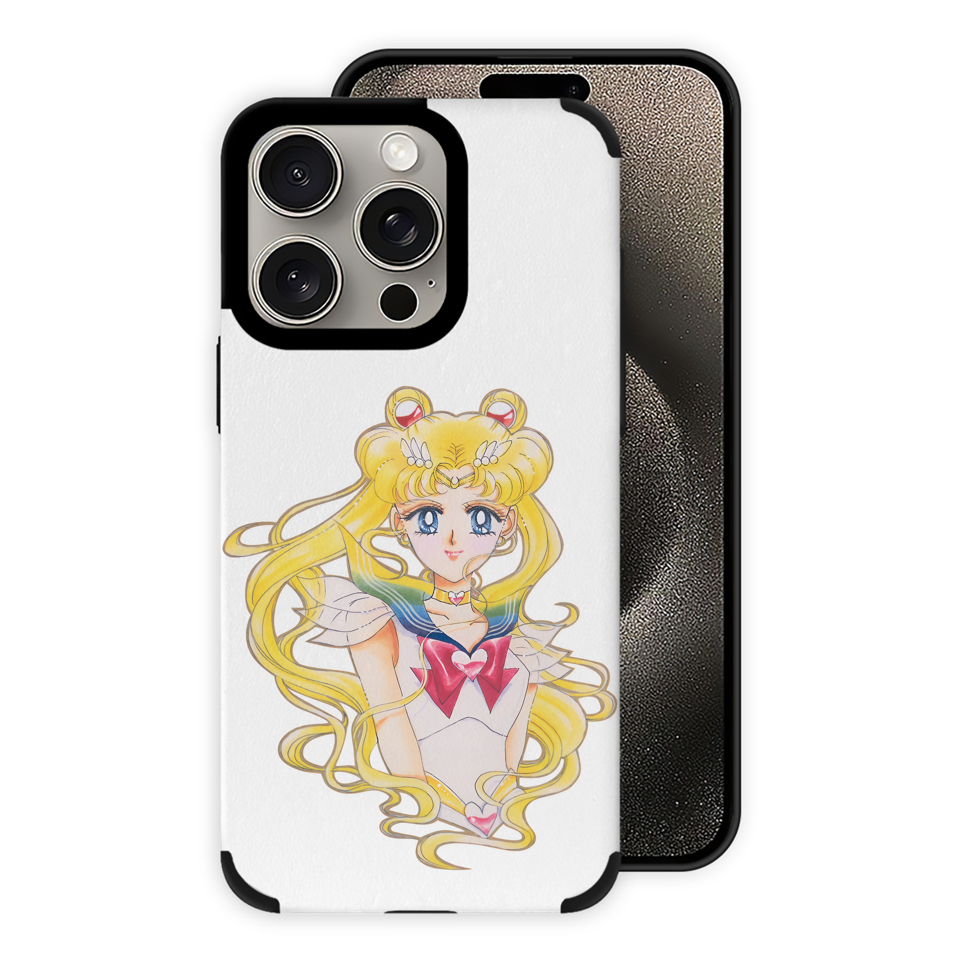 （画像用） 美少女戦士セーラームーン 月野 うさぎ つきの うさぎ Sailor Moon Tsukino Usagi 【iPhone15ProMax対応】 PUレザー スマホケース 耐衝撃＆黄変防止