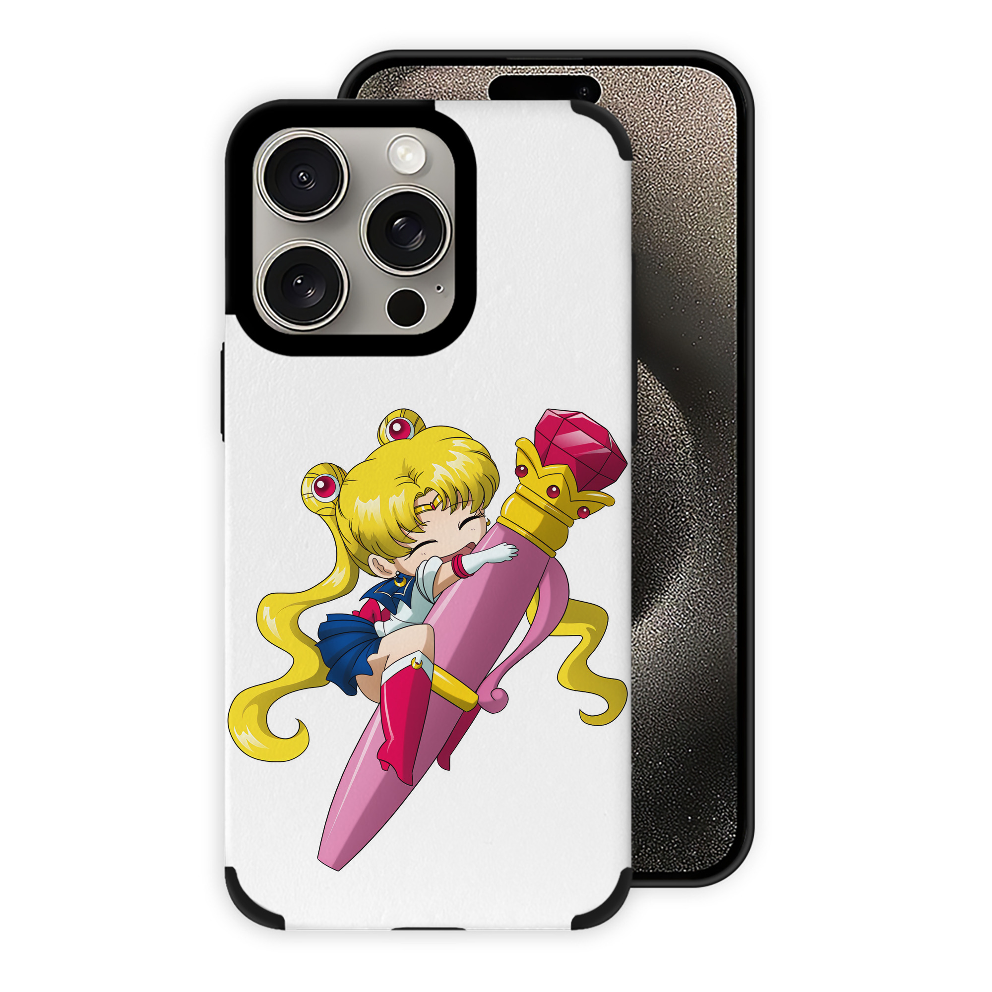 （画像用） 美少女戦士セーラームーン 月野 うさぎ つきの うさぎ Sailor Moon Tsukino Usagi 【iPhone15ProMax対応】 PUレザー スマホケース 耐衝撃＆黄変防止