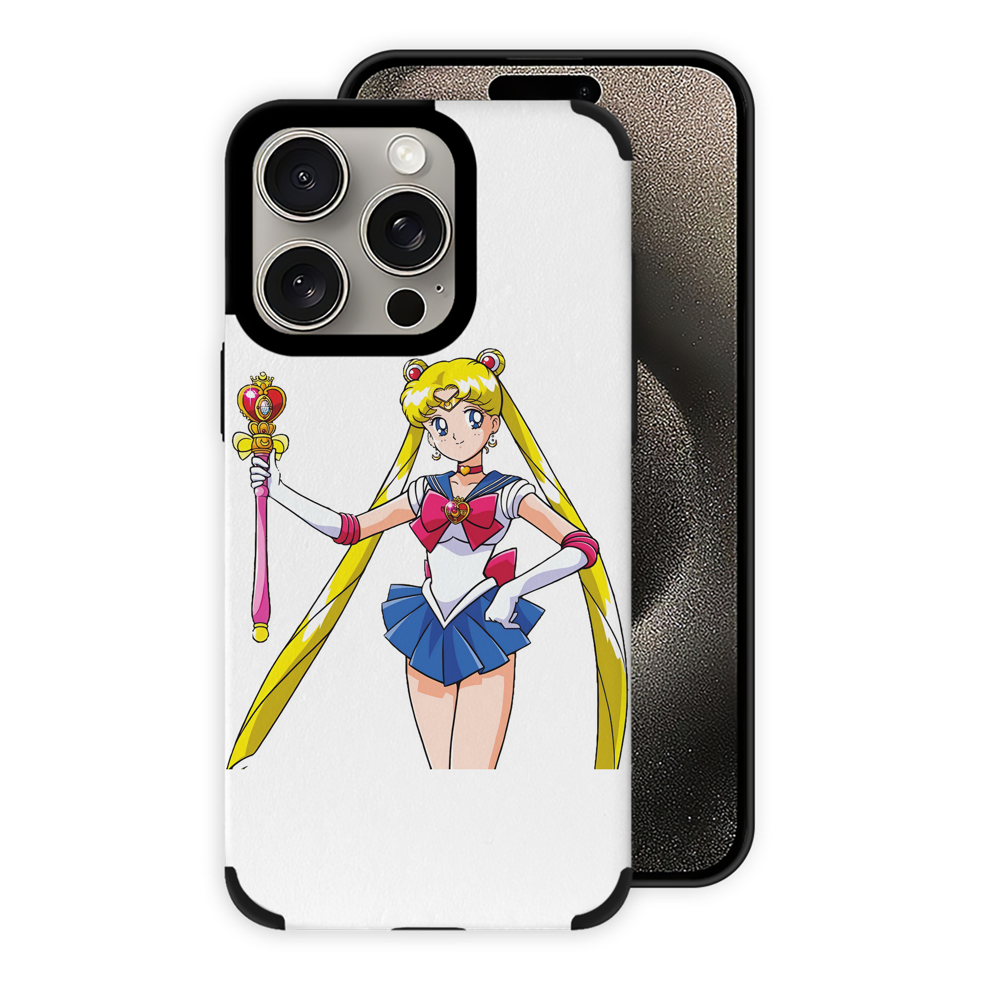 （画像用） 美少女戦士セーラームーン 月野 うさぎ つきの うさぎ Sailor Moon Tsukino Usagi 【iPhone15ProMax対応】 PUレザー スマホケース 耐衝撃＆黄変防止