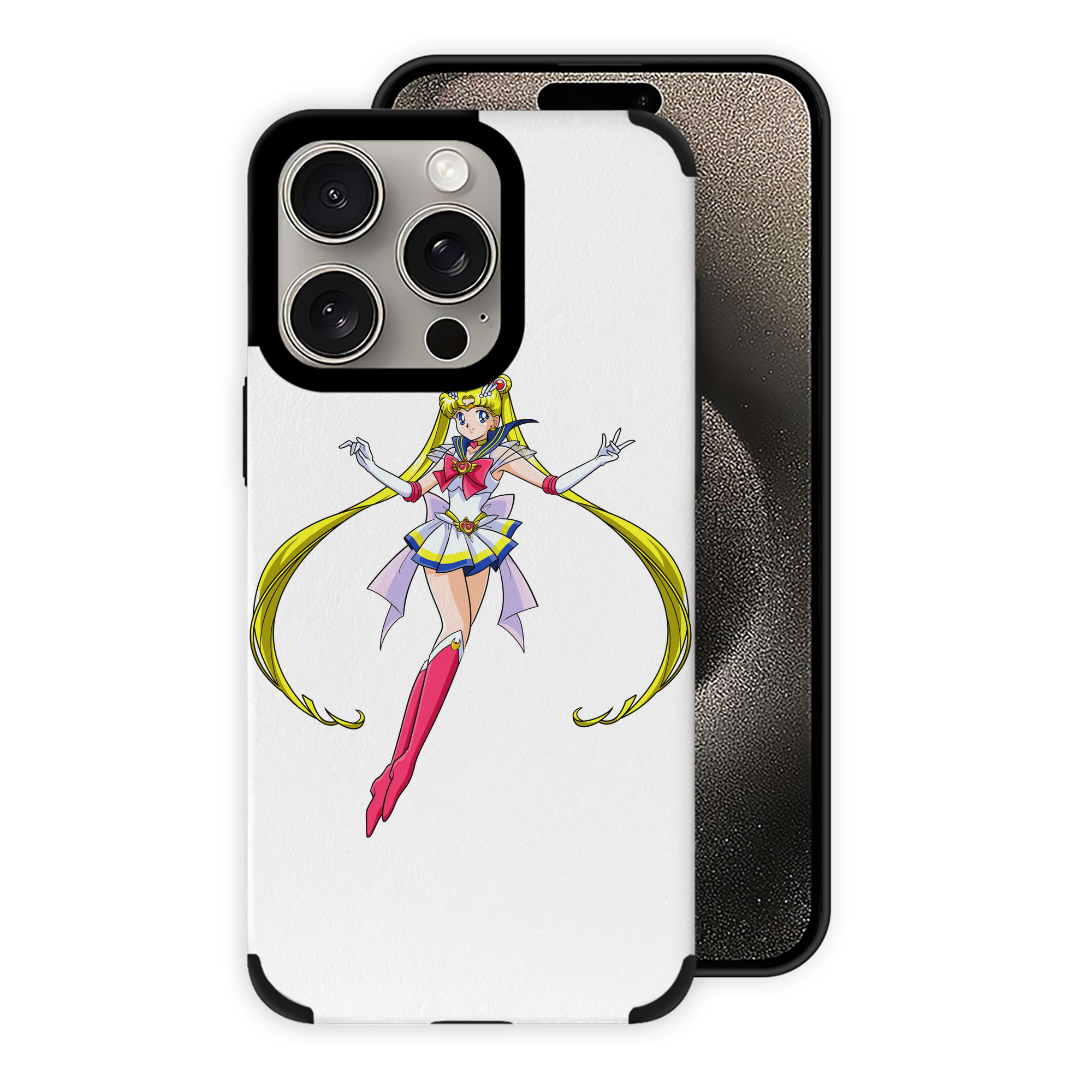 （画像用） 美少女戦士セーラームーン 月野 うさぎ つきの うさぎ Sailor Moon Tsukino Usagi 【iPhone15ProMax対応】 PUレザー スマホケース 耐衝撃＆黄変防止