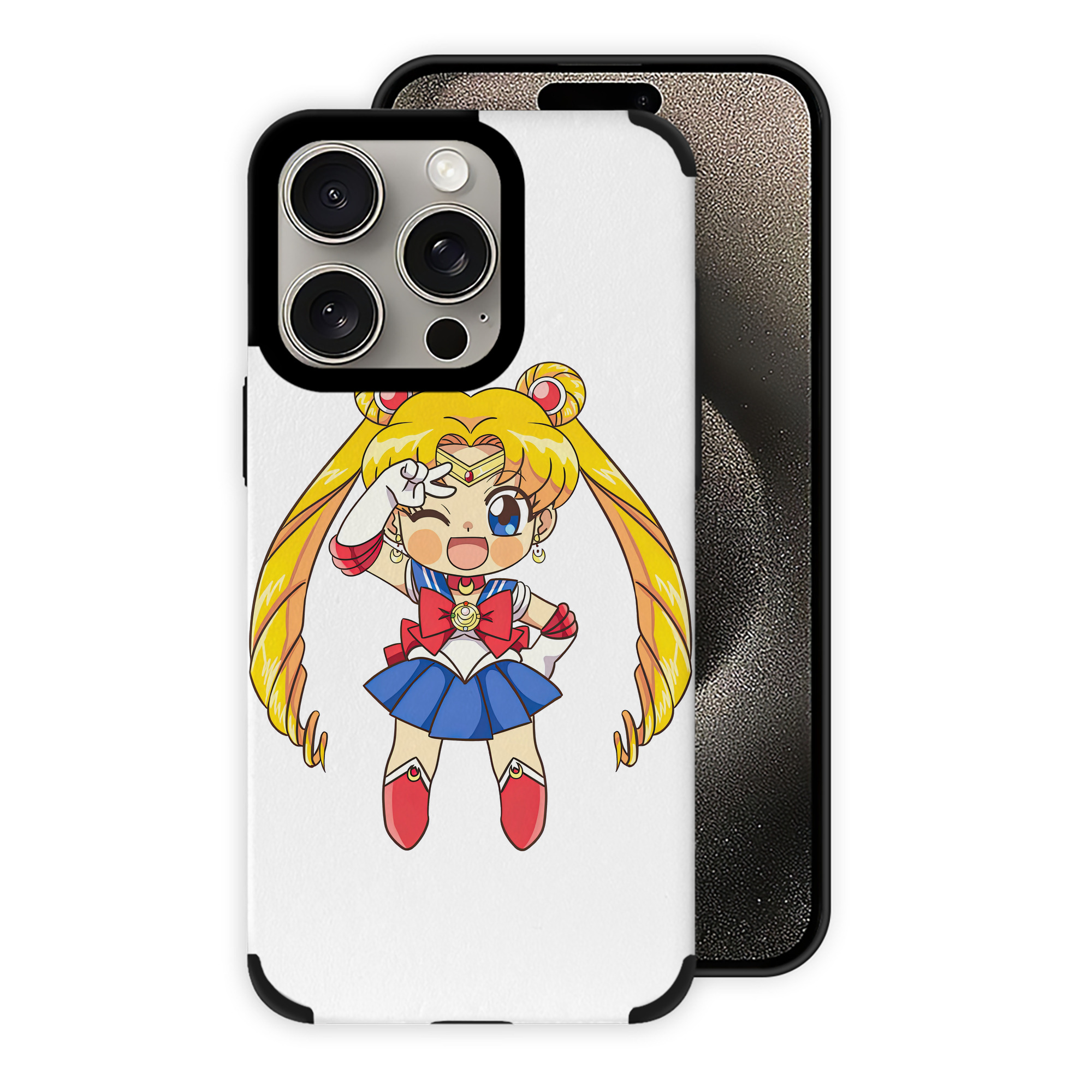 （画像用） 美少女戦士セーラームーン 月野 うさぎ つきの うさぎ Sailor Moon Tsukino Usagi 【iPhone15ProMax対応】 PUレザー スマホケース 耐衝撃＆黄変防止