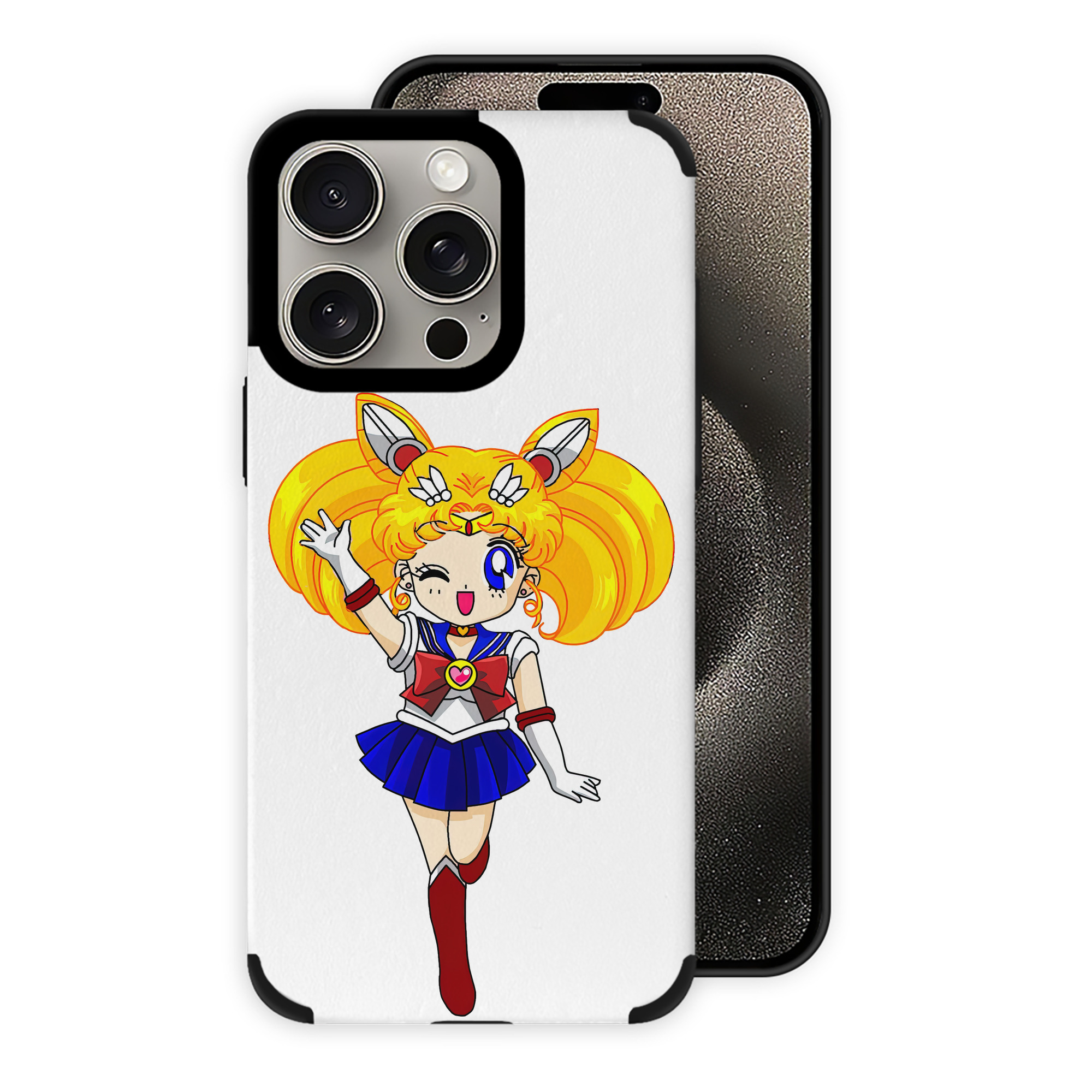 （画像用） 美少女戦士セーラームーン 月野 うさぎ つきの うさぎ Sailor Moon Tsukino Usagi 【iPhone15ProMax対応】 PUレザー スマホケース 耐衝撃＆黄変防止