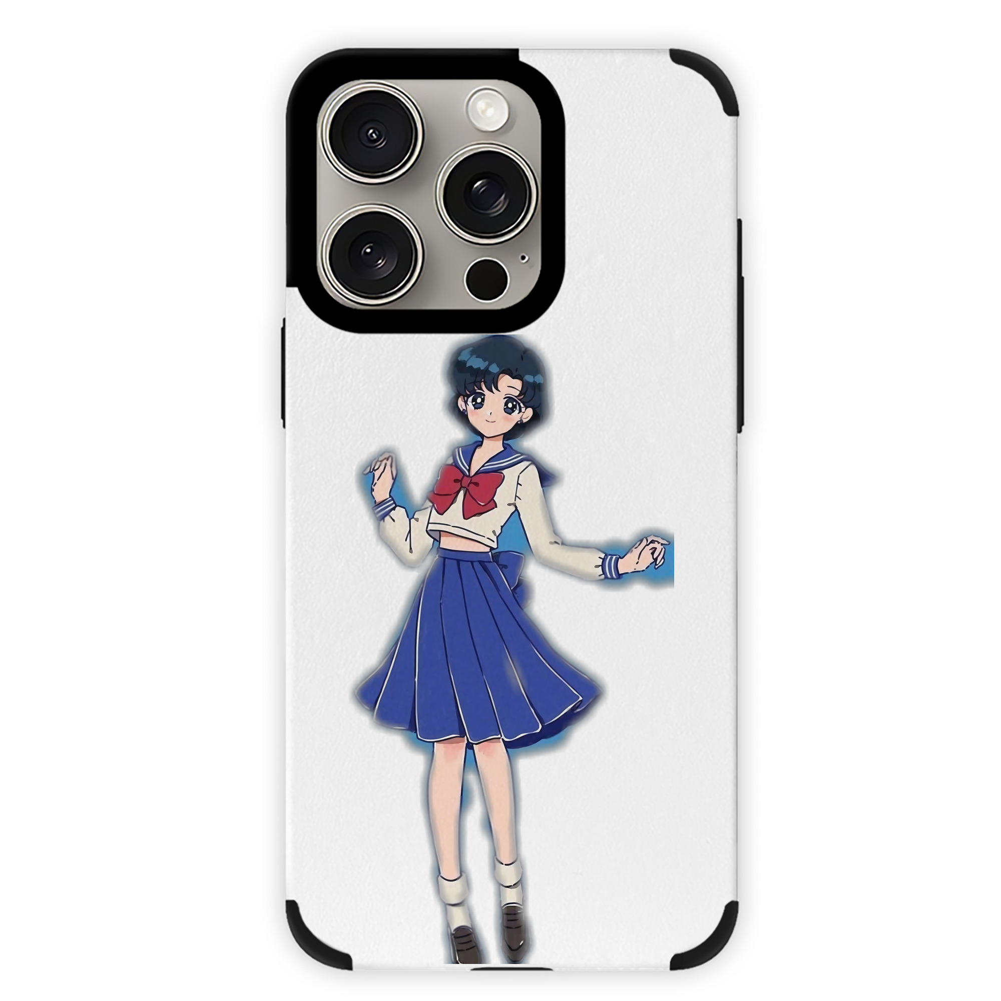（画像用） 美少女戦士セーラームーン 水野 亜美 みずの あみ Sailor Moon Mizuno Ami 【iPhone15ProMax対応】 PUレザー スマホケース 耐衝撃＆黄変防止