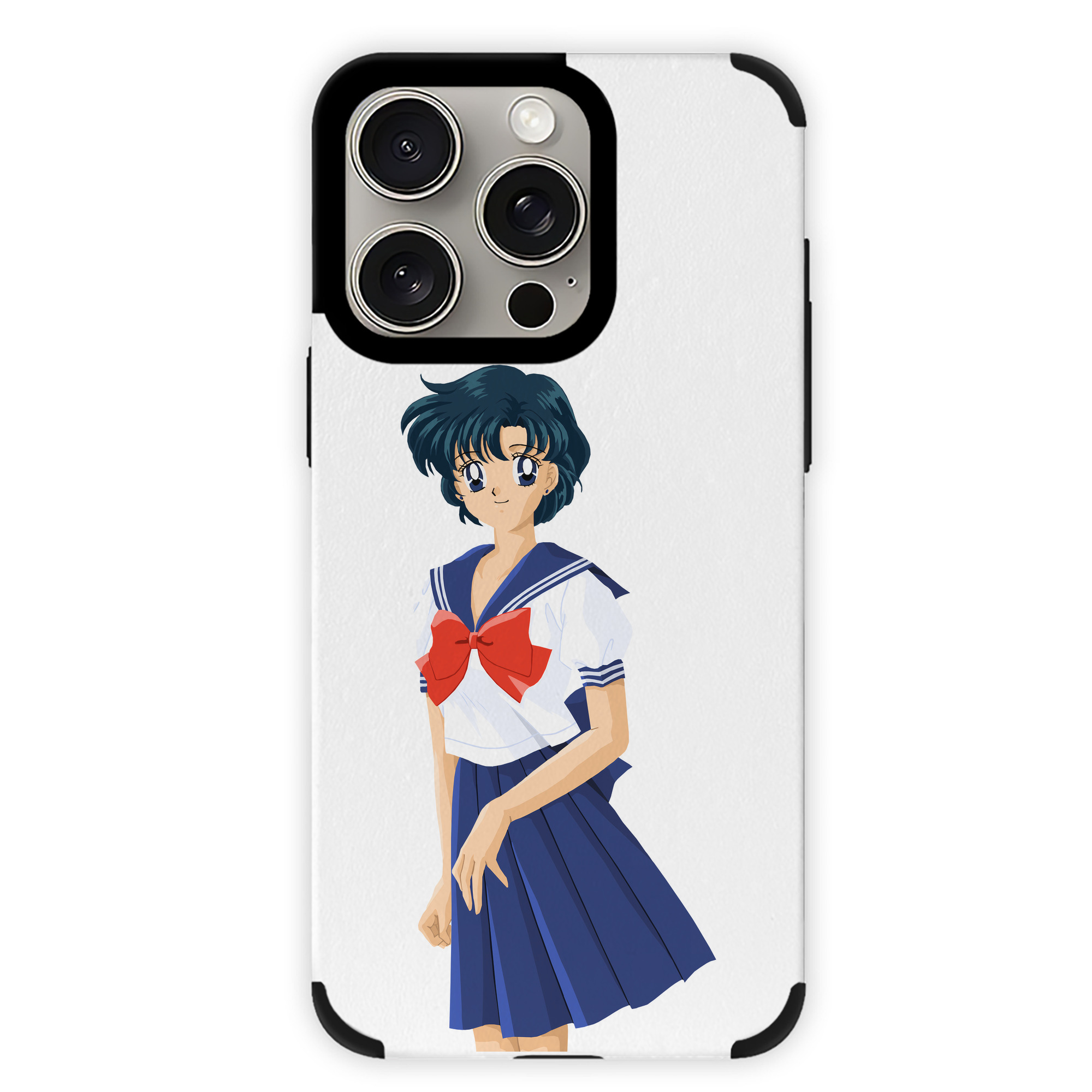 （画像用） 美少女戦士セーラームーン 水野 亜美 みずの あみ Sailor Moon Mizuno Ami 【iPhone15ProMax対応】 PUレザー スマホケース 耐衝撃＆黄変防止