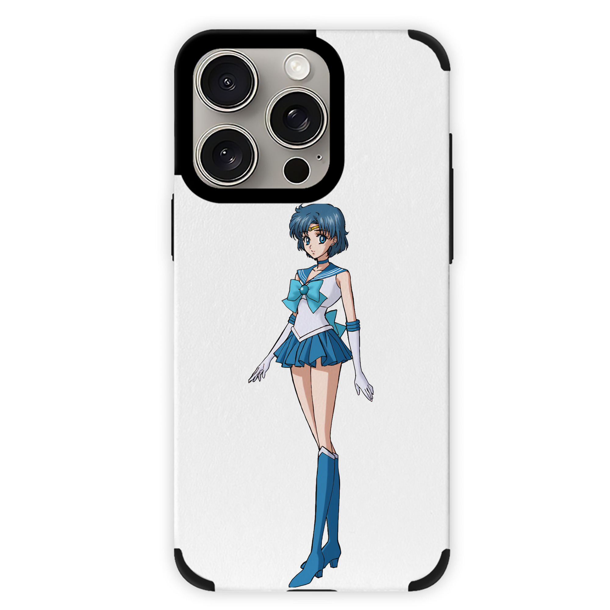 （画像用） 美少女戦士セーラームーン 水野 亜美 みずの あみ Sailor Moon Mizuno Ami 【iPhone15ProMax対応】 PUレザー スマホケース 耐衝撃＆黄変防止