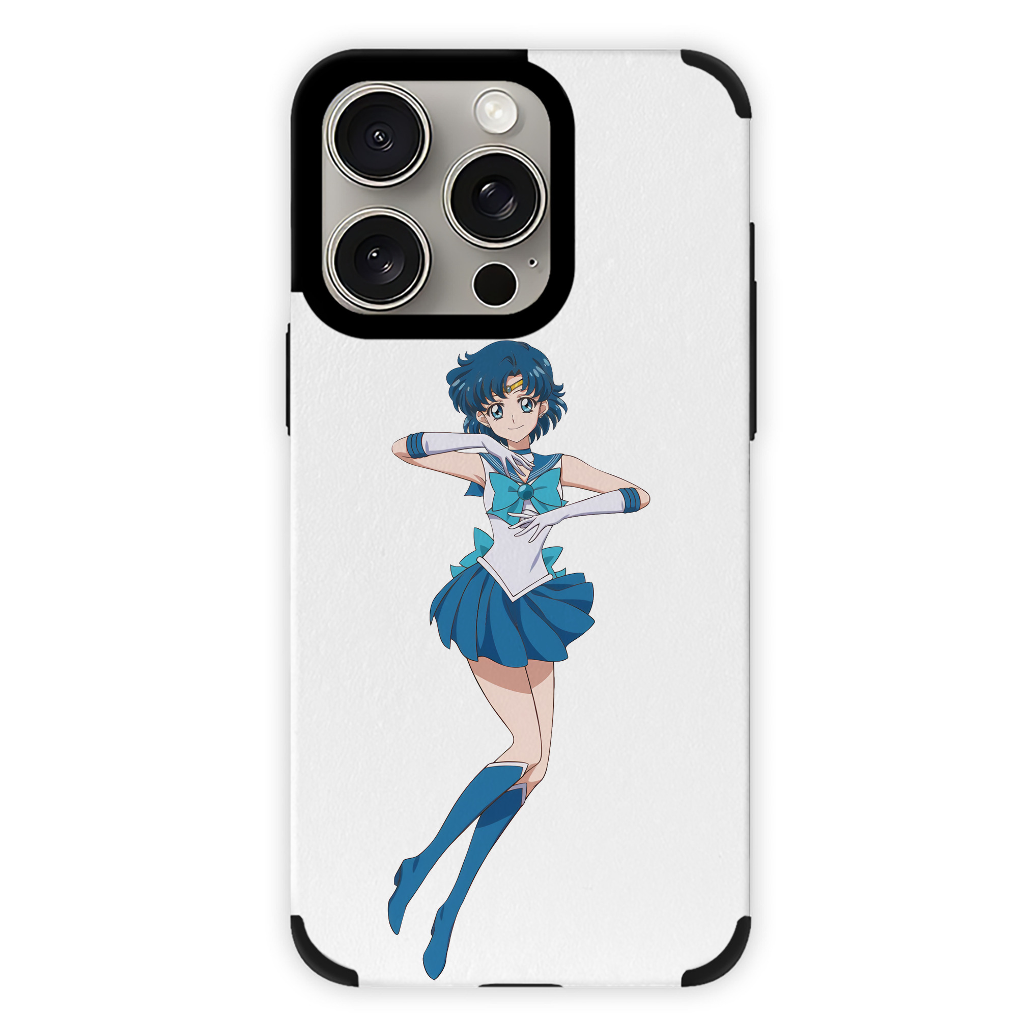 （画像用） 美少女戦士セーラームーン 水野 亜美 みずの あみ Sailor Moon Mizuno Ami 【iPhone15ProMax対応】 PUレザー スマホケース 耐衝撃＆黄変防止