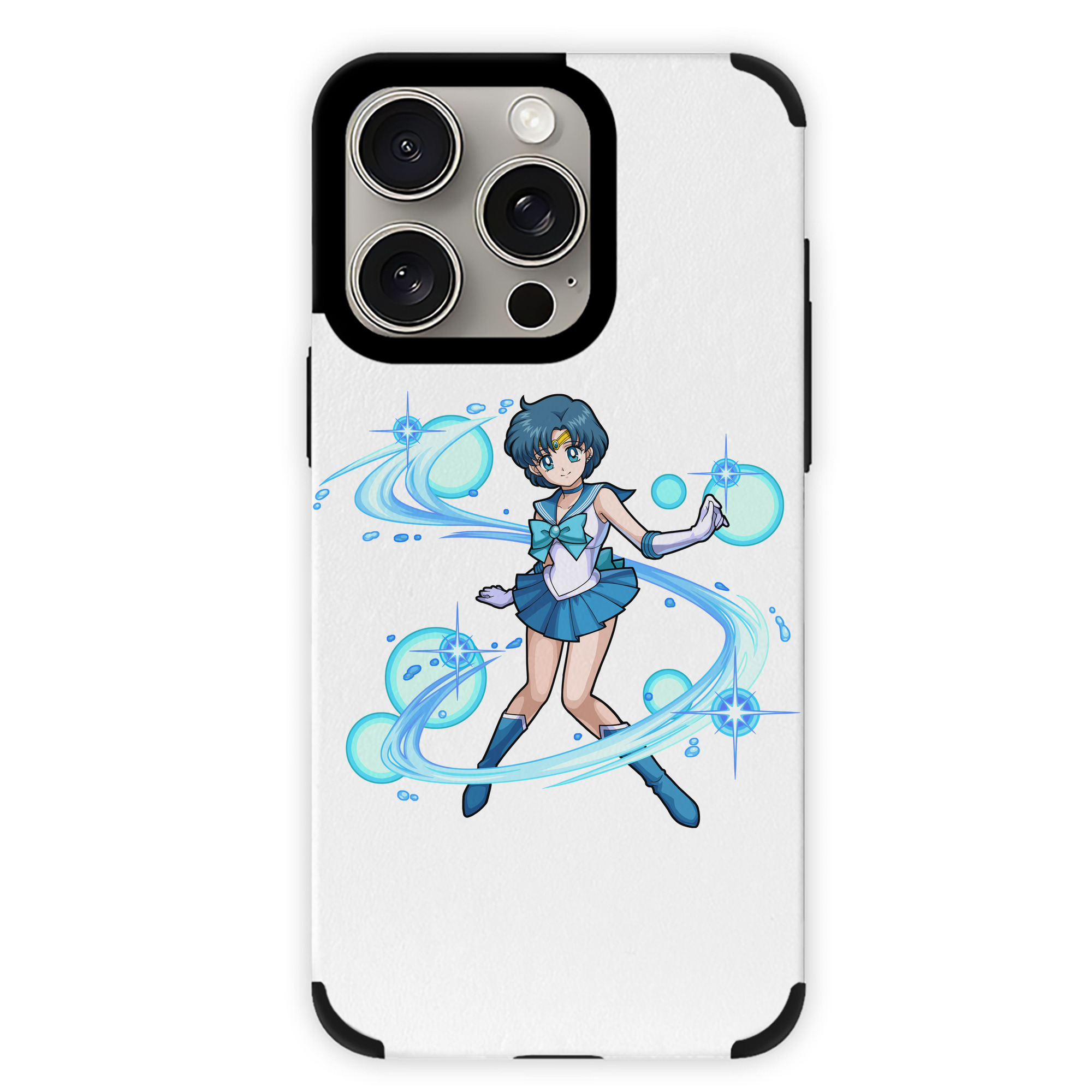 （画像用） 美少女戦士セーラームーン 水野 亜美 みずの あみ Sailor Moon Mizuno Ami 【iPhone15ProMax対応】 PUレザー スマホケース 耐衝撃＆黄変防止