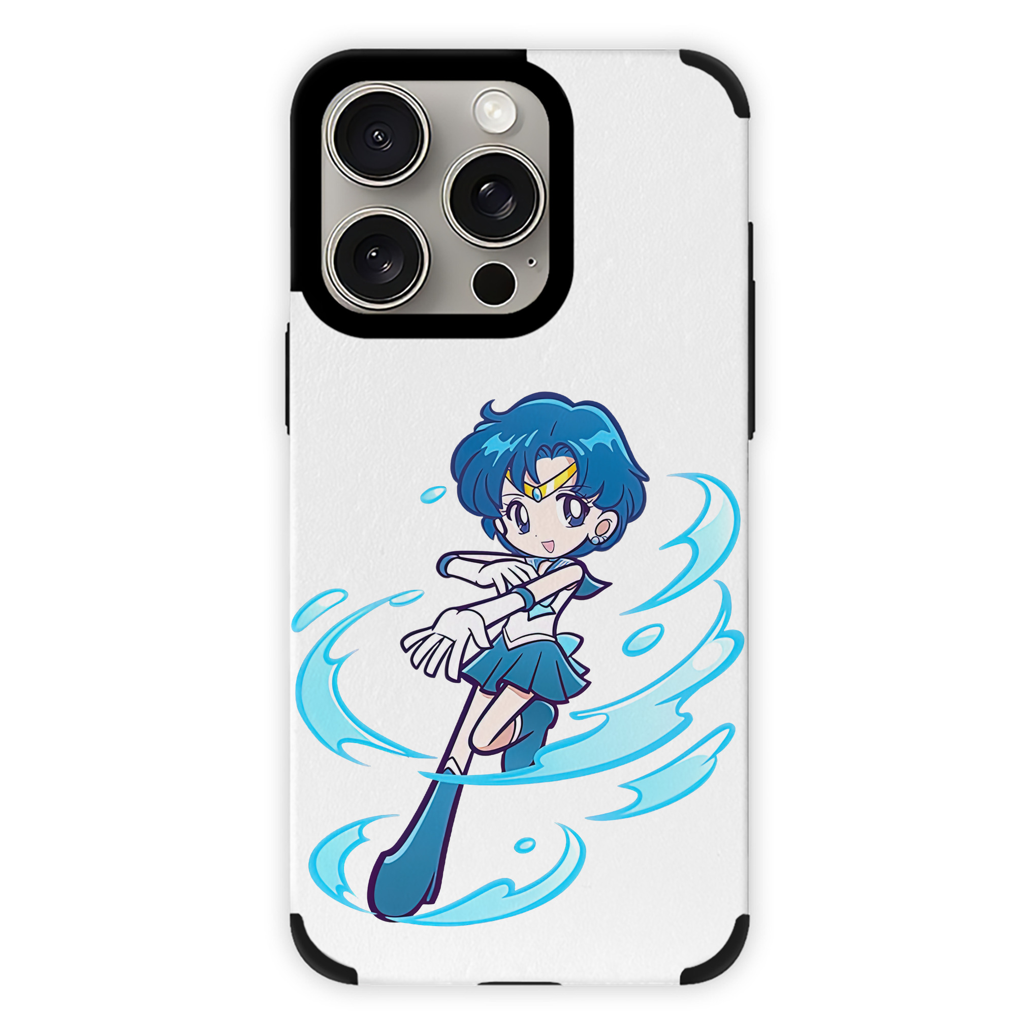 （画像用） 美少女戦士セーラームーン 水野 亜美 みずの あみ Sailor Moon Mizuno Ami 【iPhone15ProMax対応】 PUレザー スマホケース 耐衝撃＆黄変防止