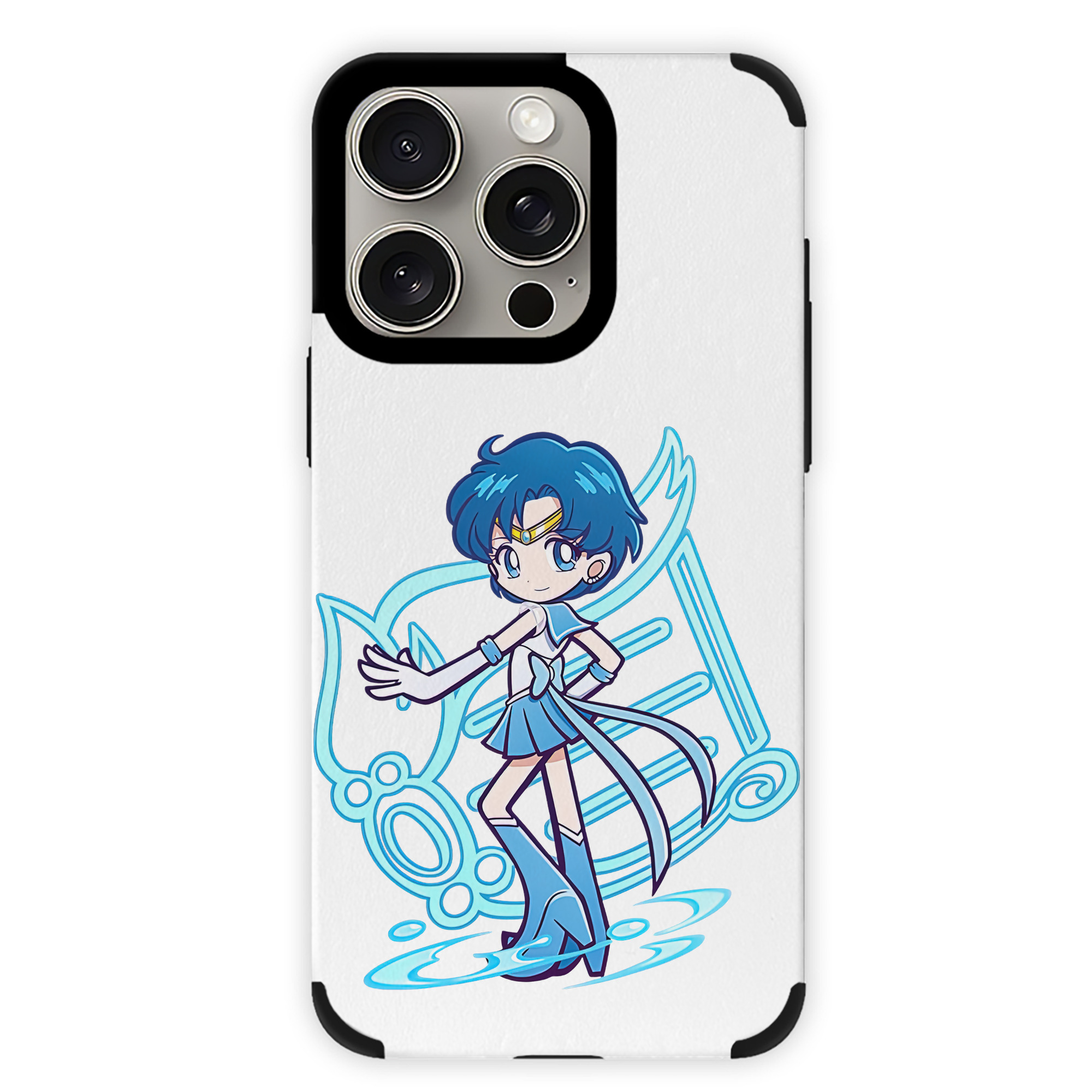 （画像用） 美少女戦士セーラームーン 水野 亜美 みずの あみ Sailor Moon Mizuno Ami 【iPhone15ProMax対応】 PUレザー スマホケース 耐衝撃＆黄変防止